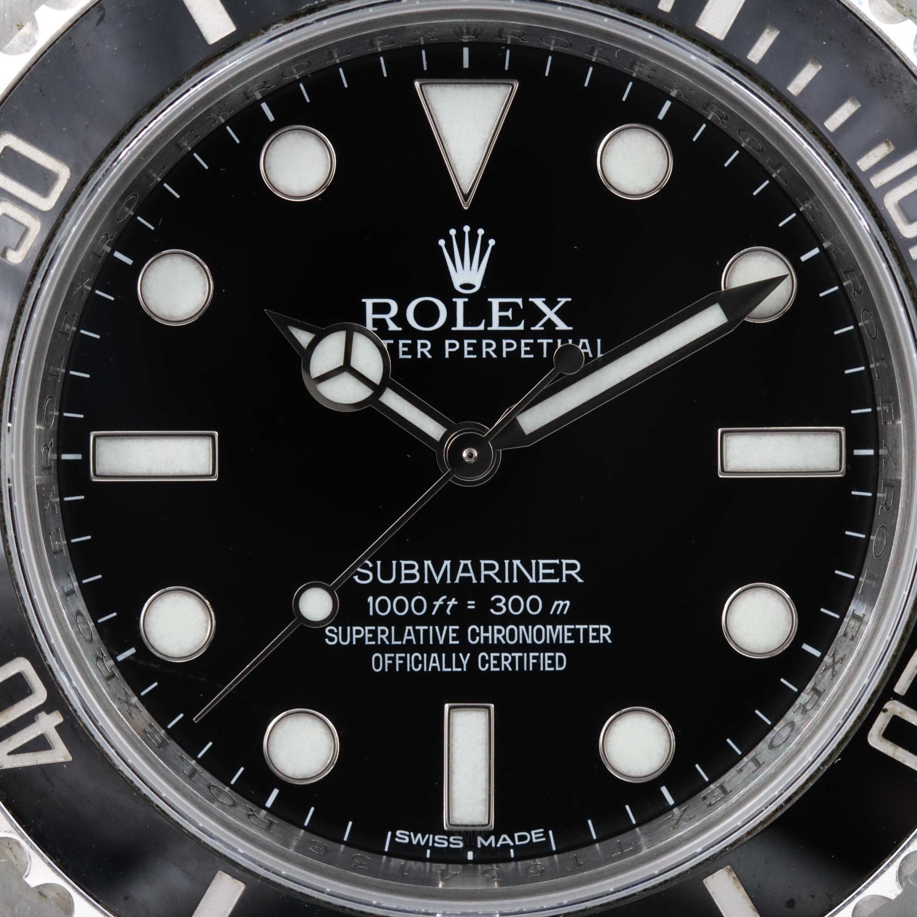 Rolex Submariner 114060 Black Dial No Date Watch