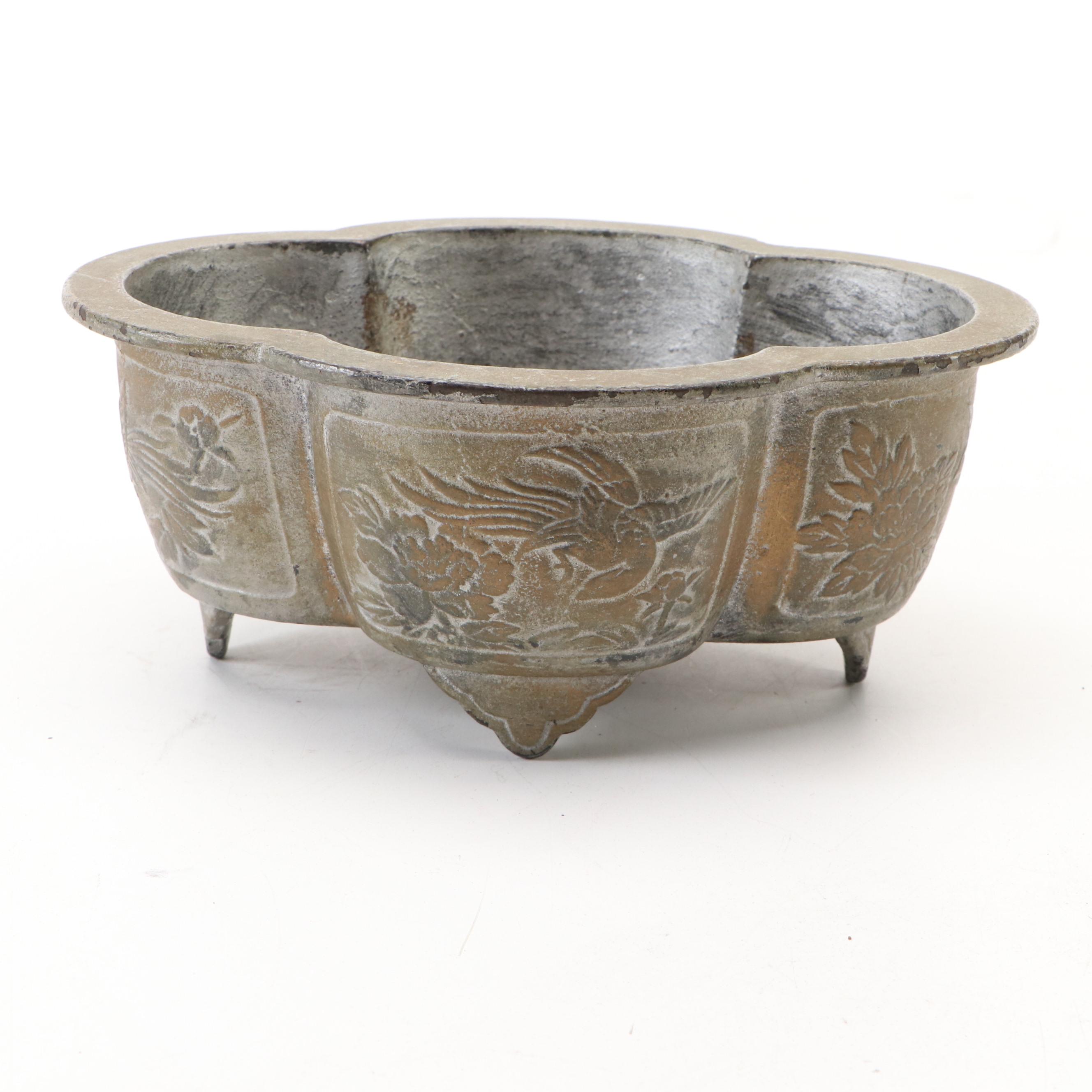 Chinese Brass Censer with Other Metal Dish