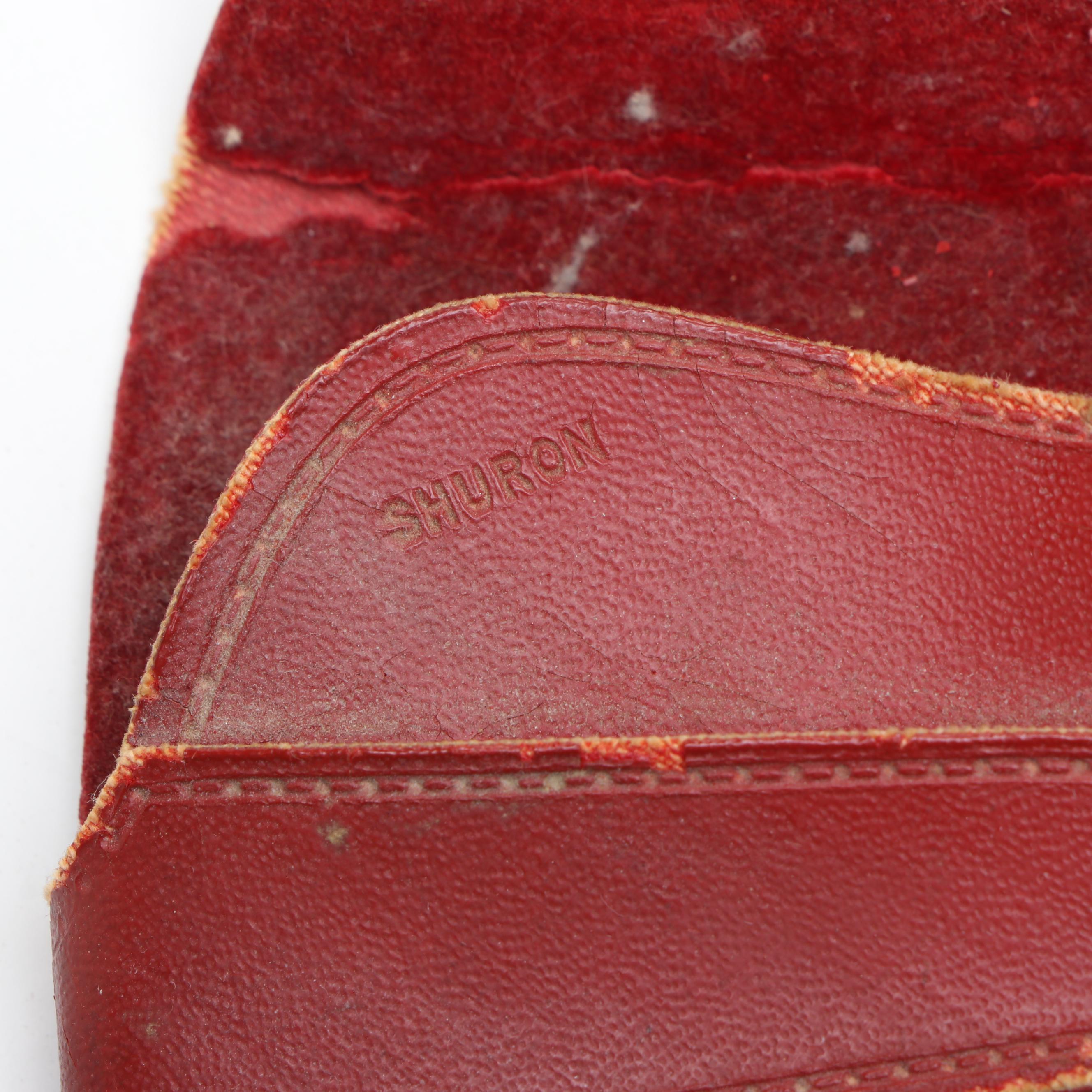 Vintage Glasses with Leather Holding Cases