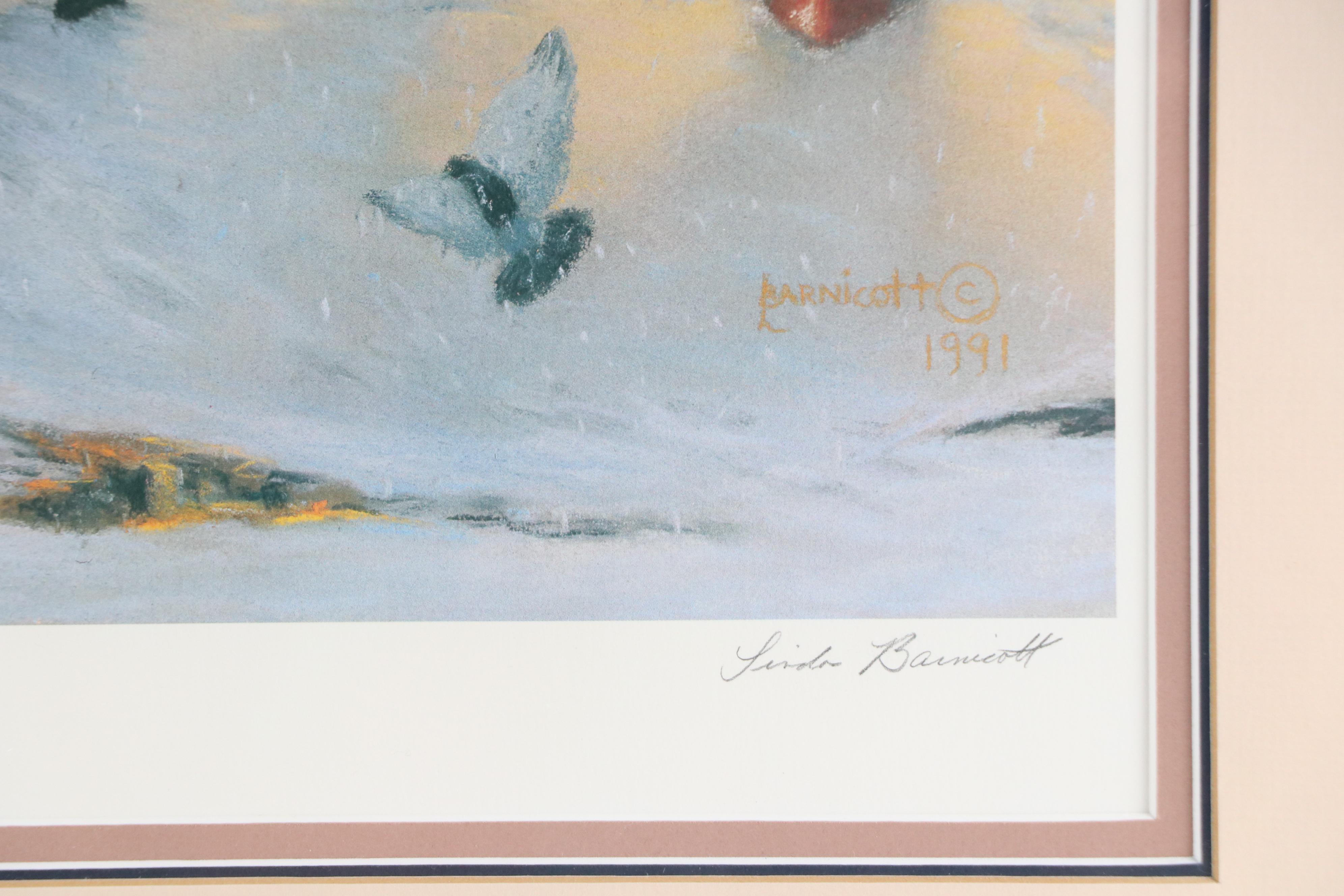 Linda Barnicott Offset Lithograph "Sharing the Season at Market Square"