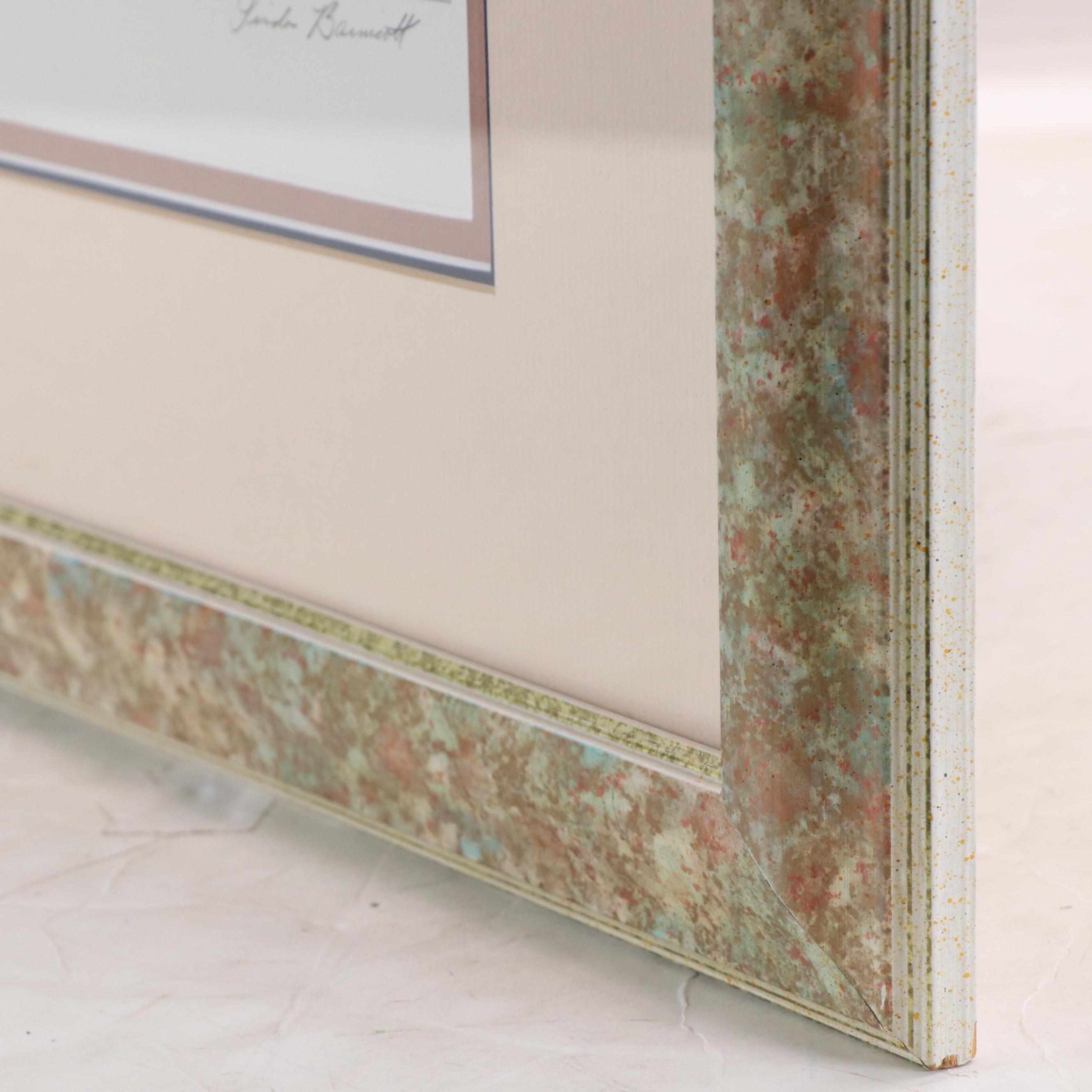 Linda Barnicott Offset Lithograph "Sharing the Season at Market Square"