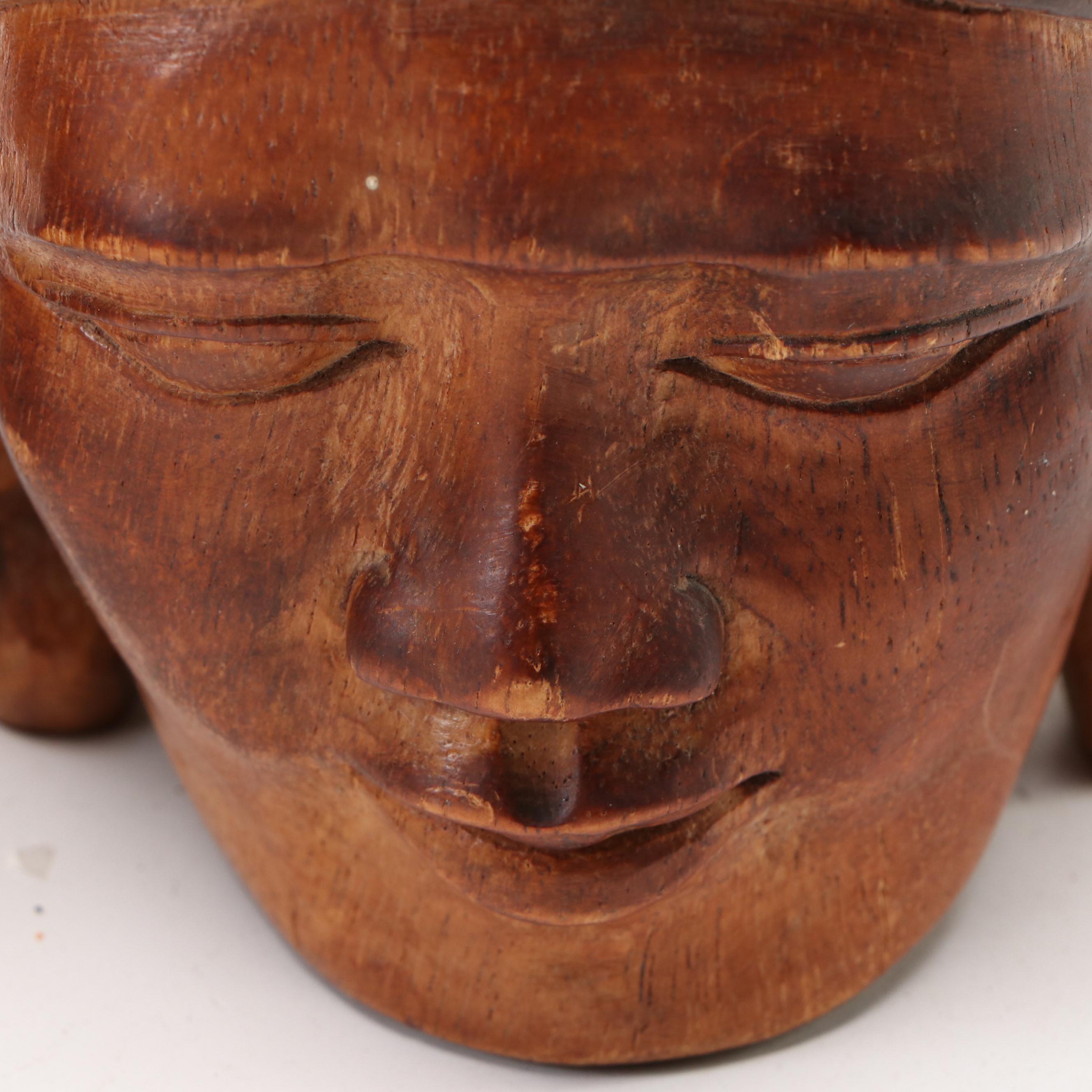 Luis Marcus Animal Mask with Other South American Style Carved Busts