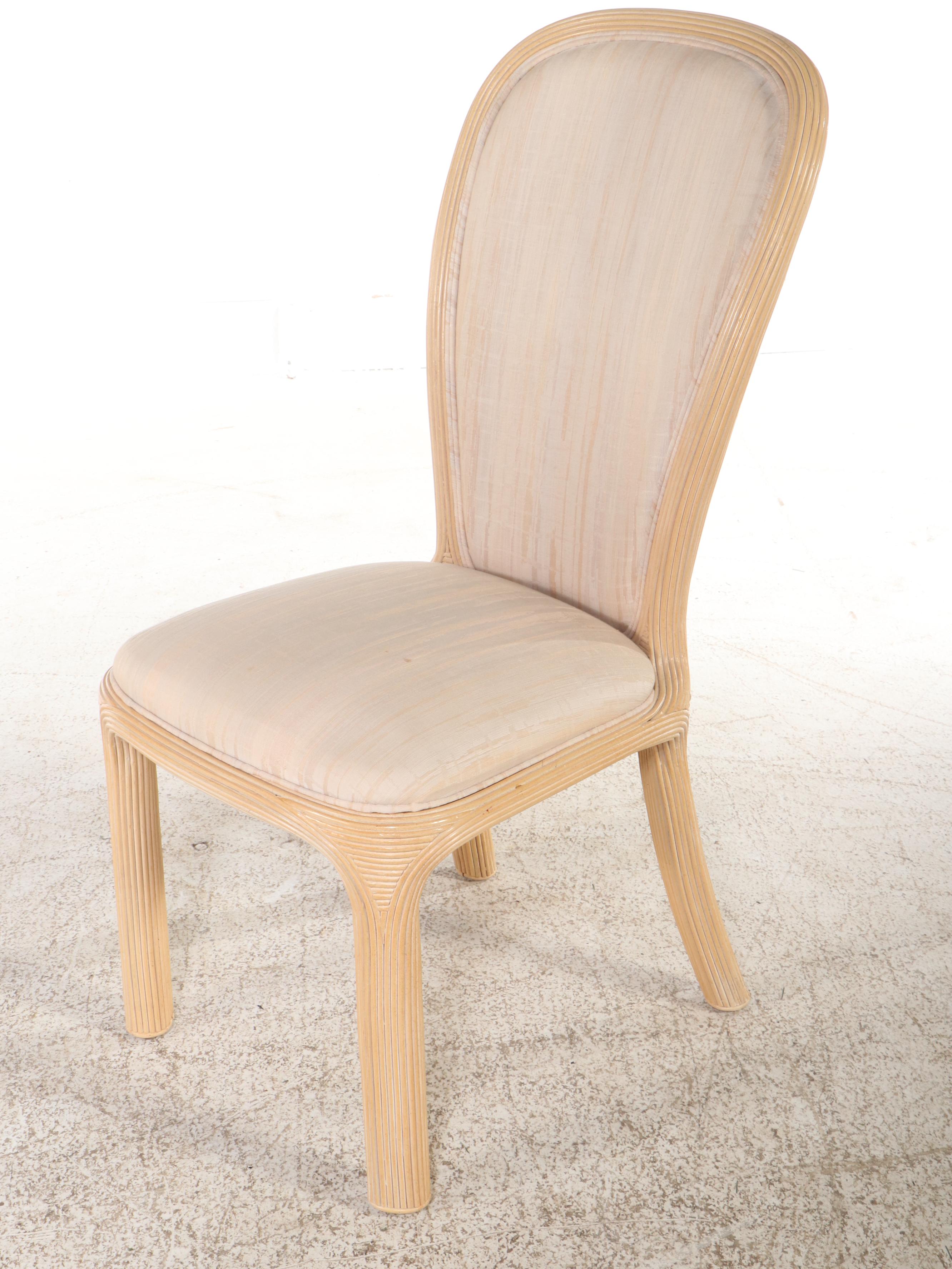 Seven Piece Stanley Furniture Wicker and Glass Dining Set