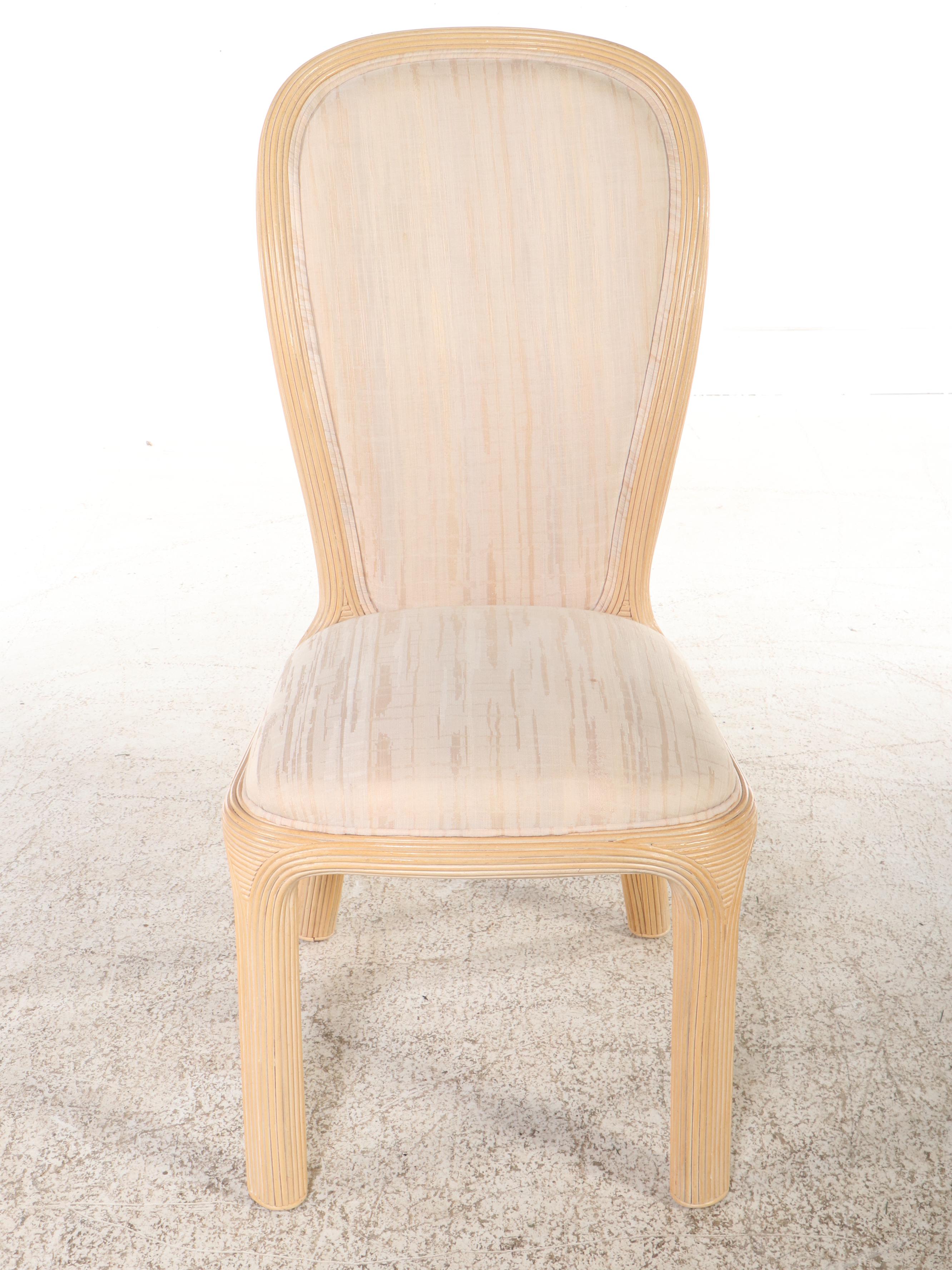 Seven Piece Stanley Furniture Wicker and Glass Dining Set