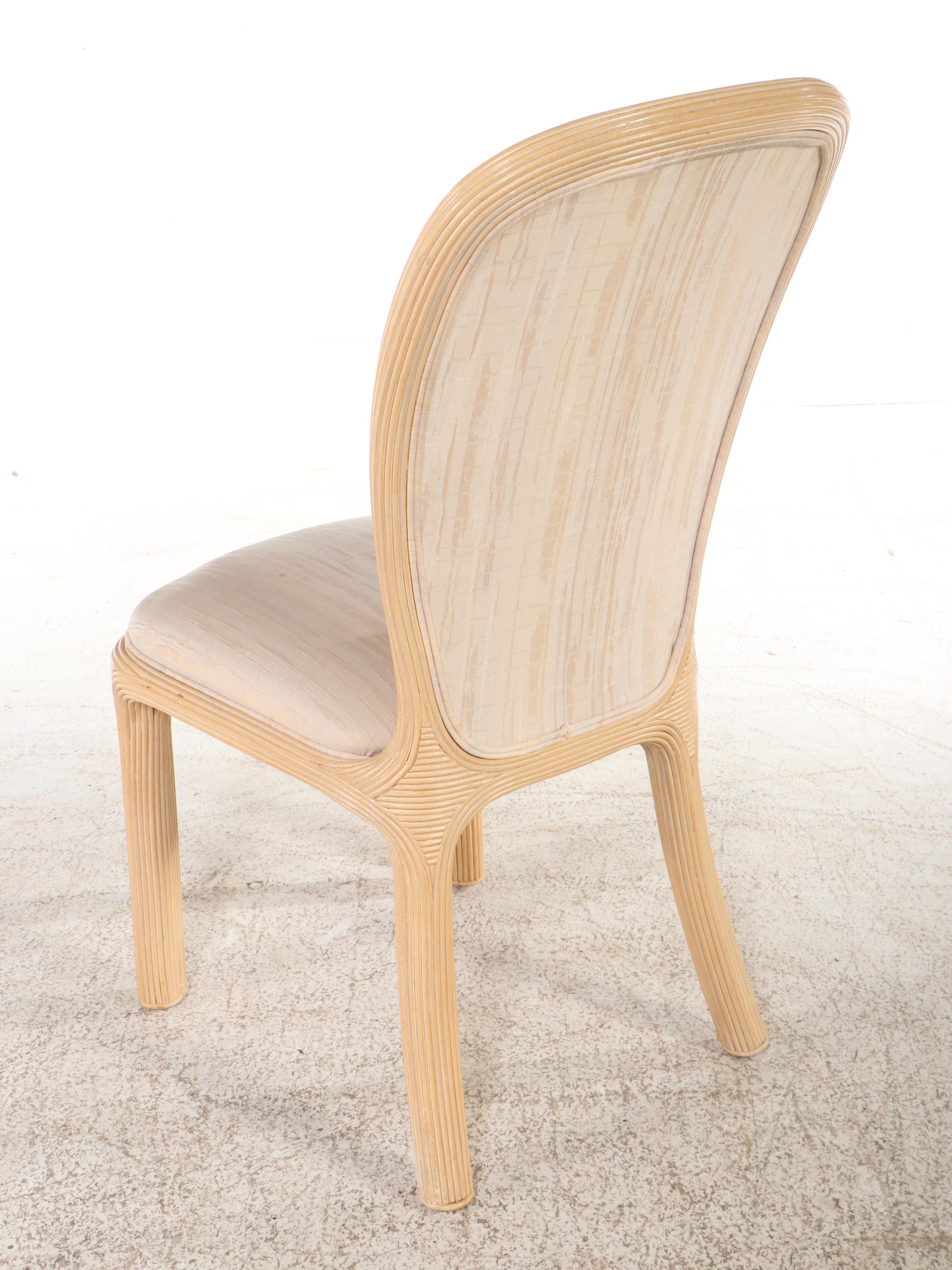 Seven Piece Stanley Furniture Wicker and Glass Dining Set