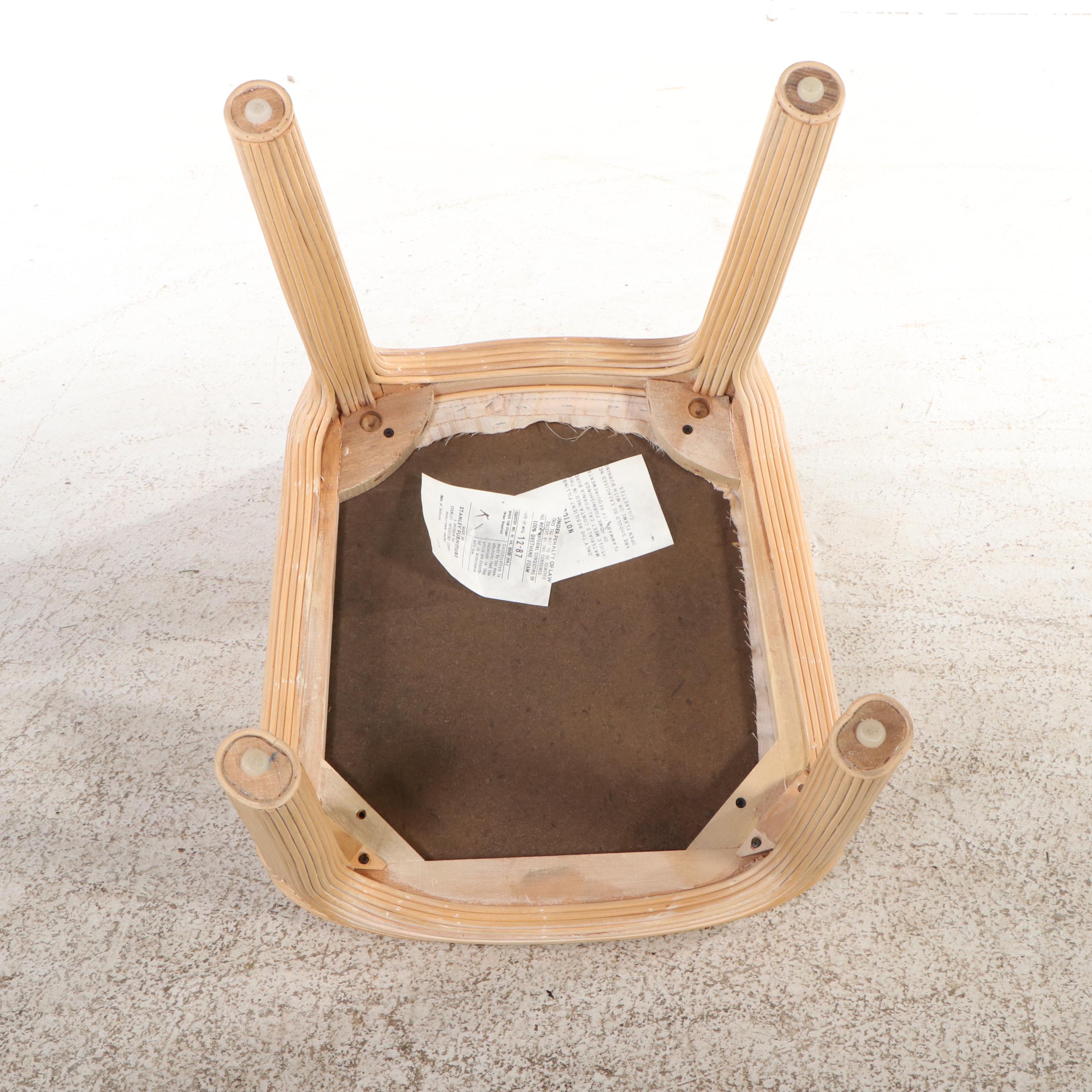 Seven Piece Stanley Furniture Wicker and Glass Dining Set