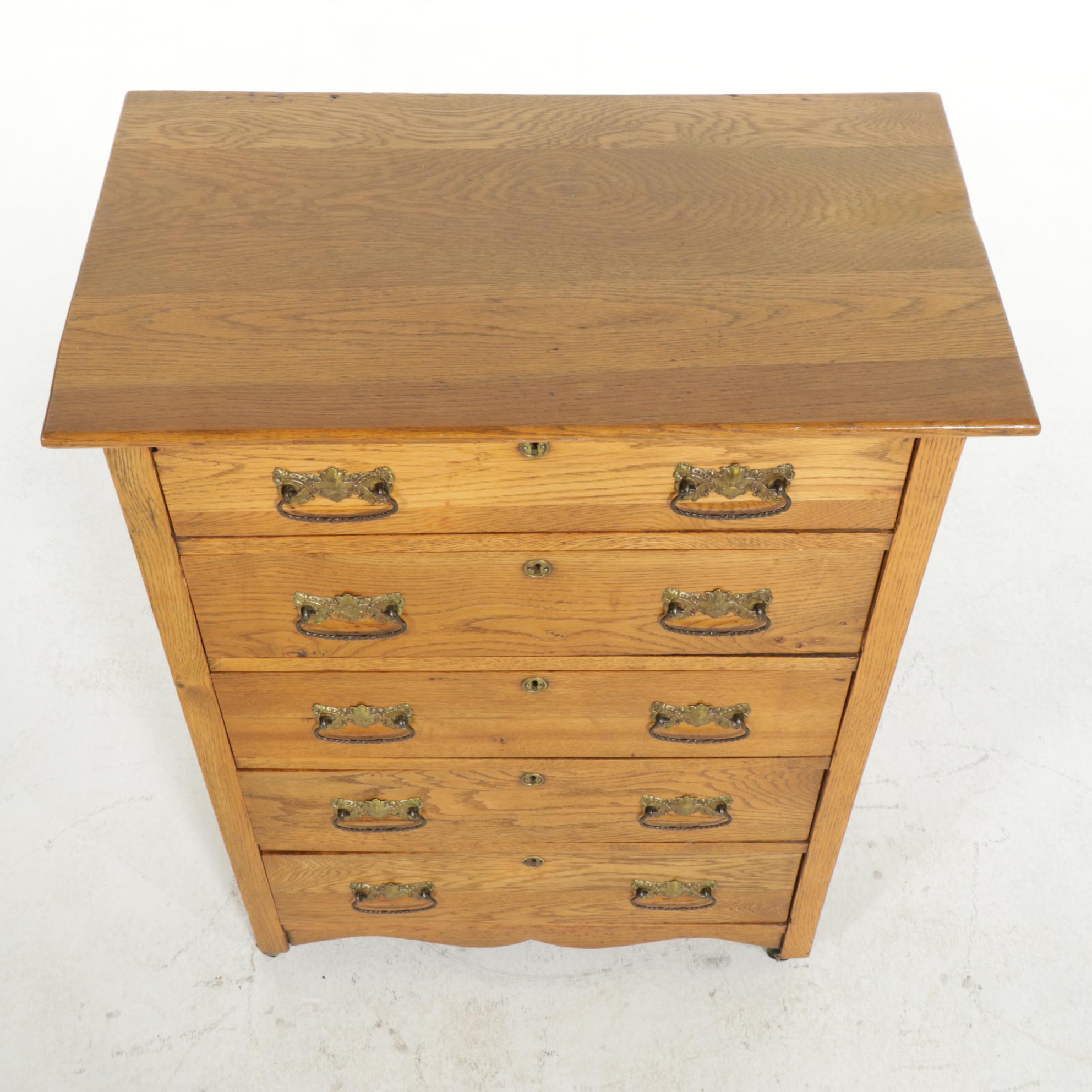 Oak Chest of Drawers, Early 20th Century