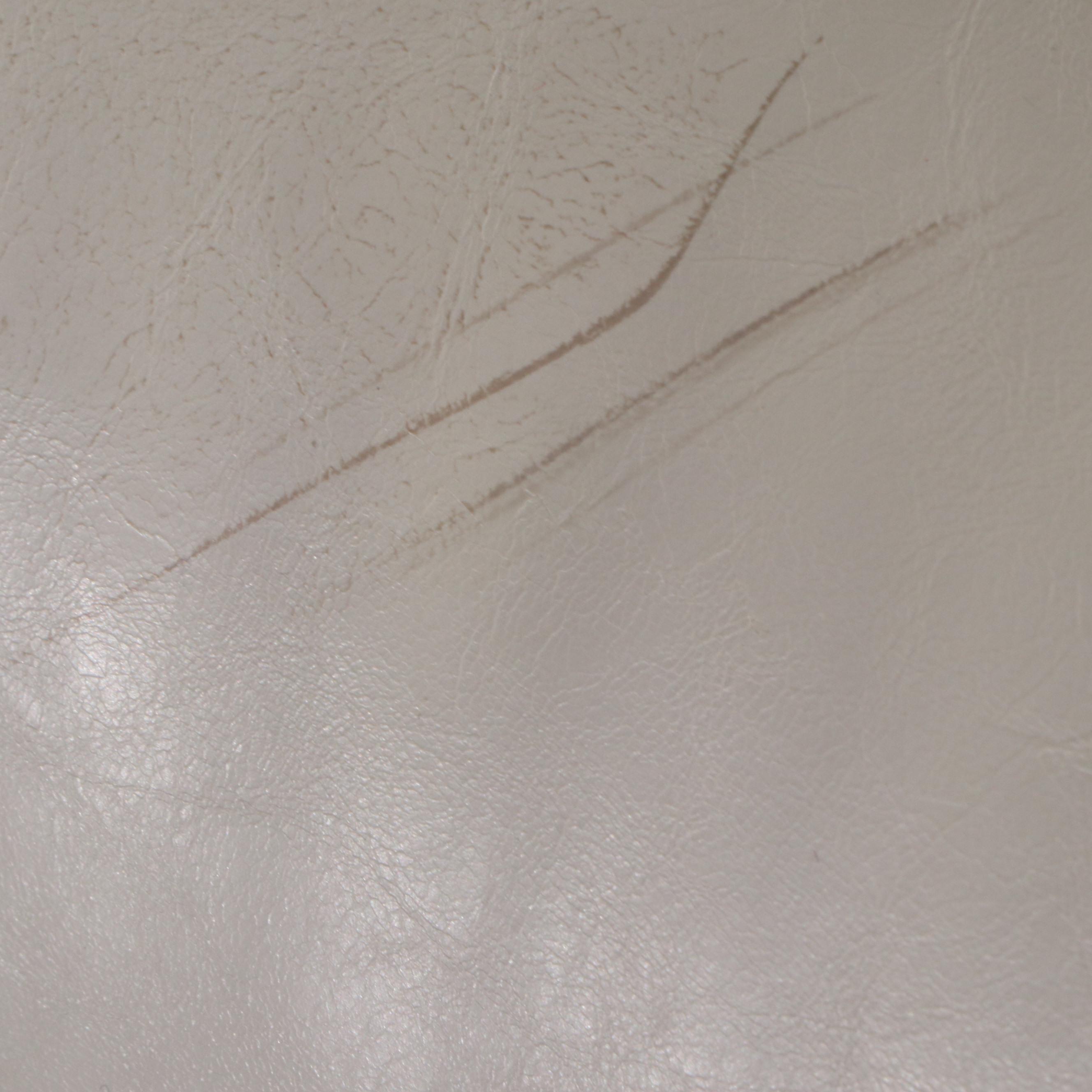 Set of Four Contemporary Button-Tufted Faux Leather Swivel Barstools