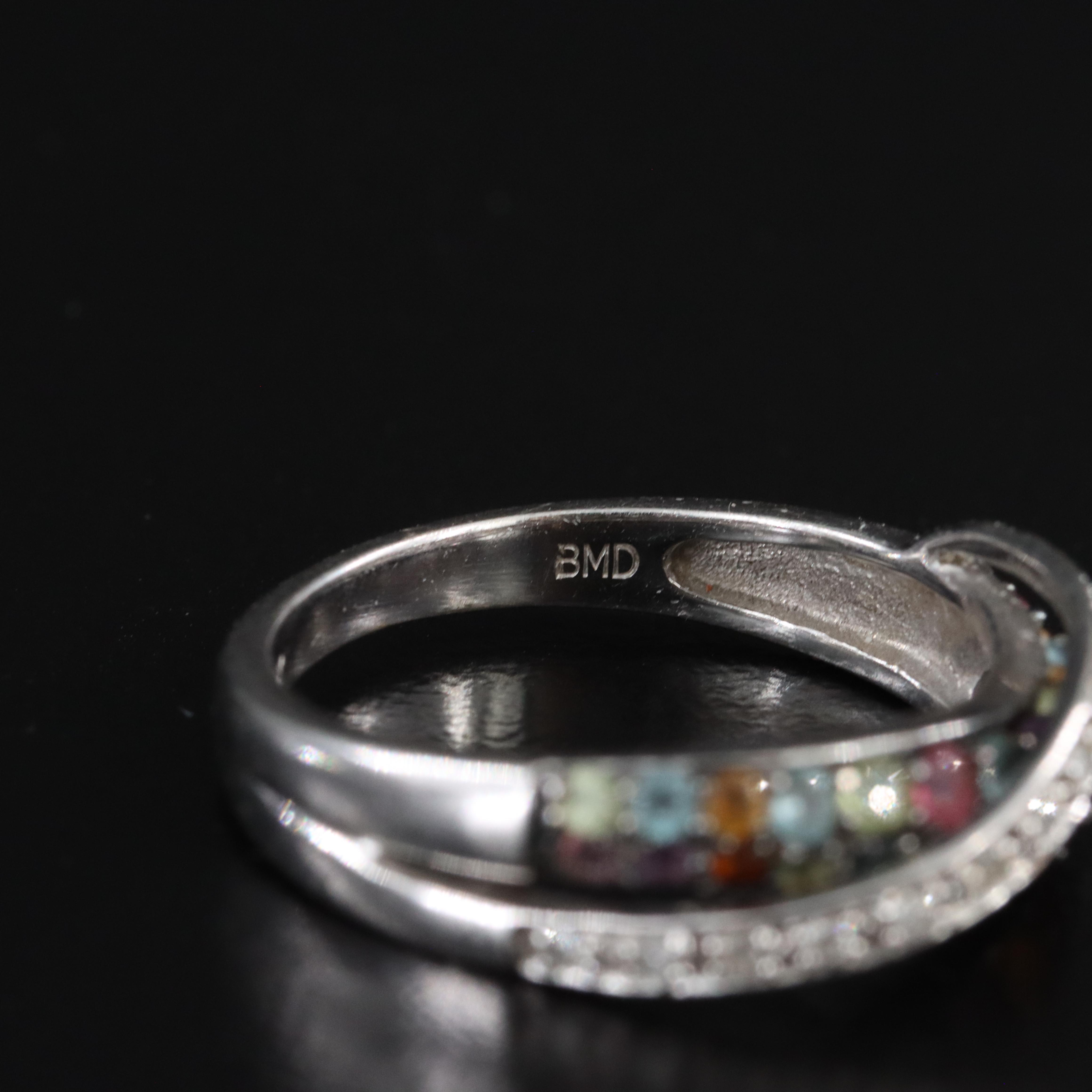 10K Gemstone and Diamond Ring