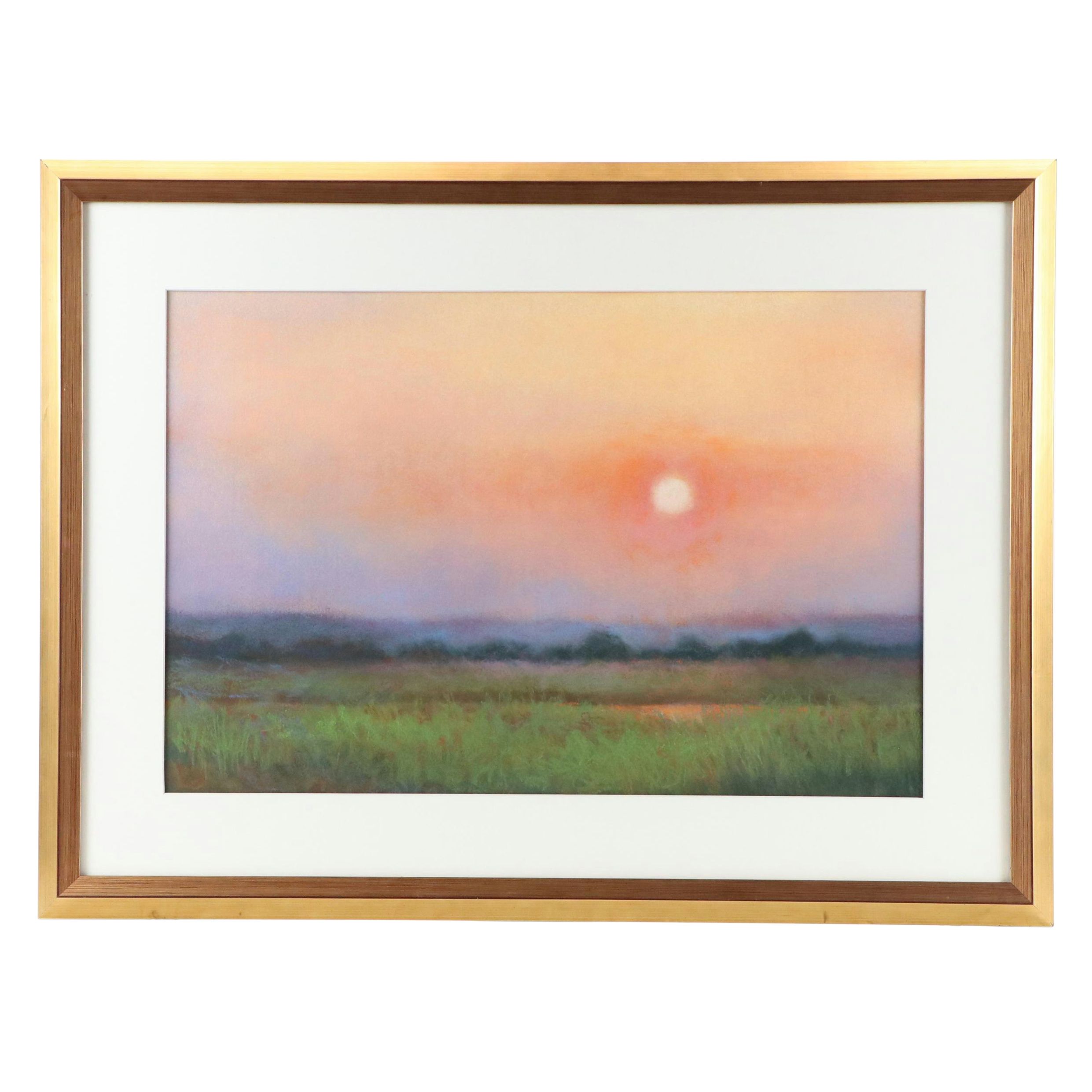 Atmospheric Landscape Pastel Drawing