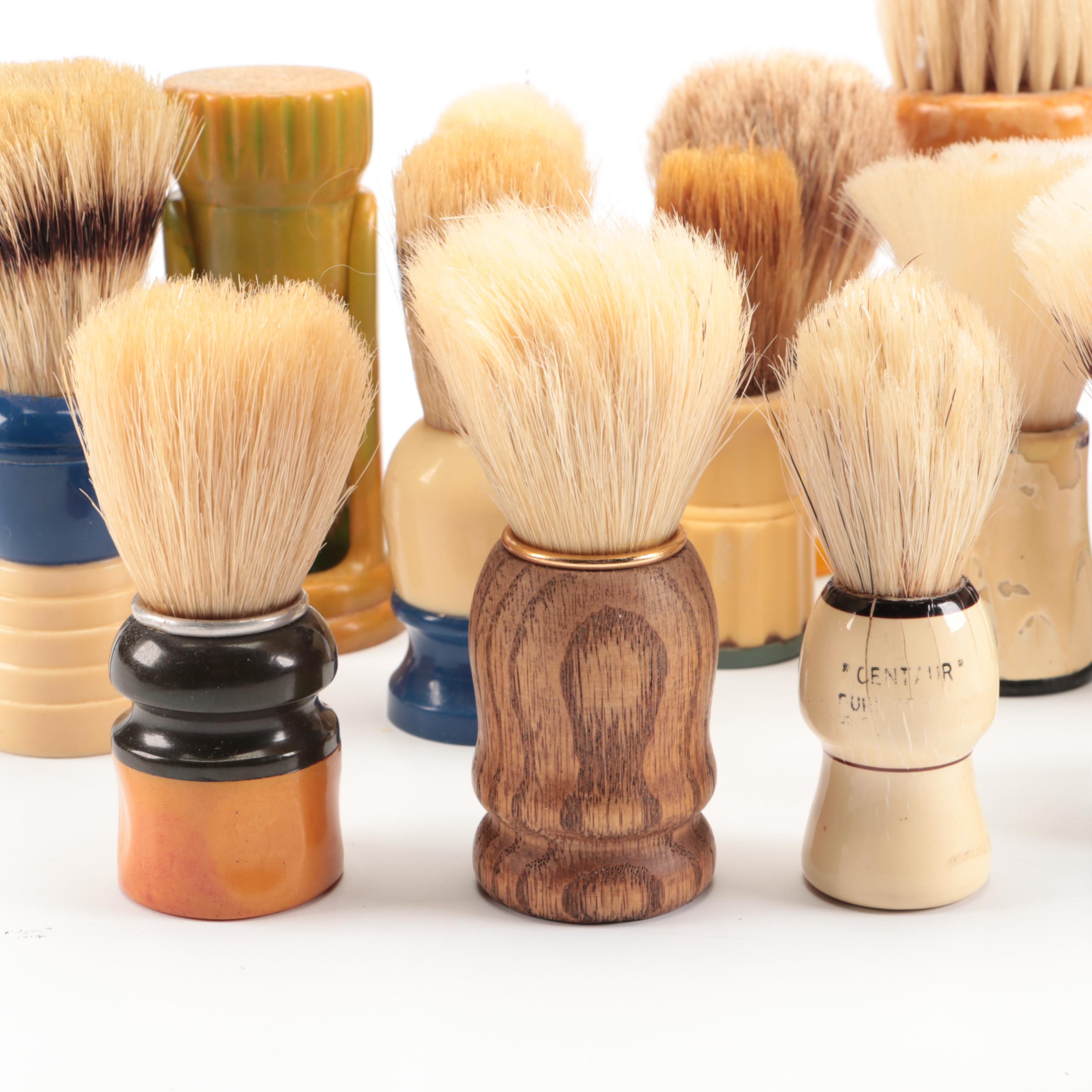 Vintage Wood and Resin Shaving Brushes