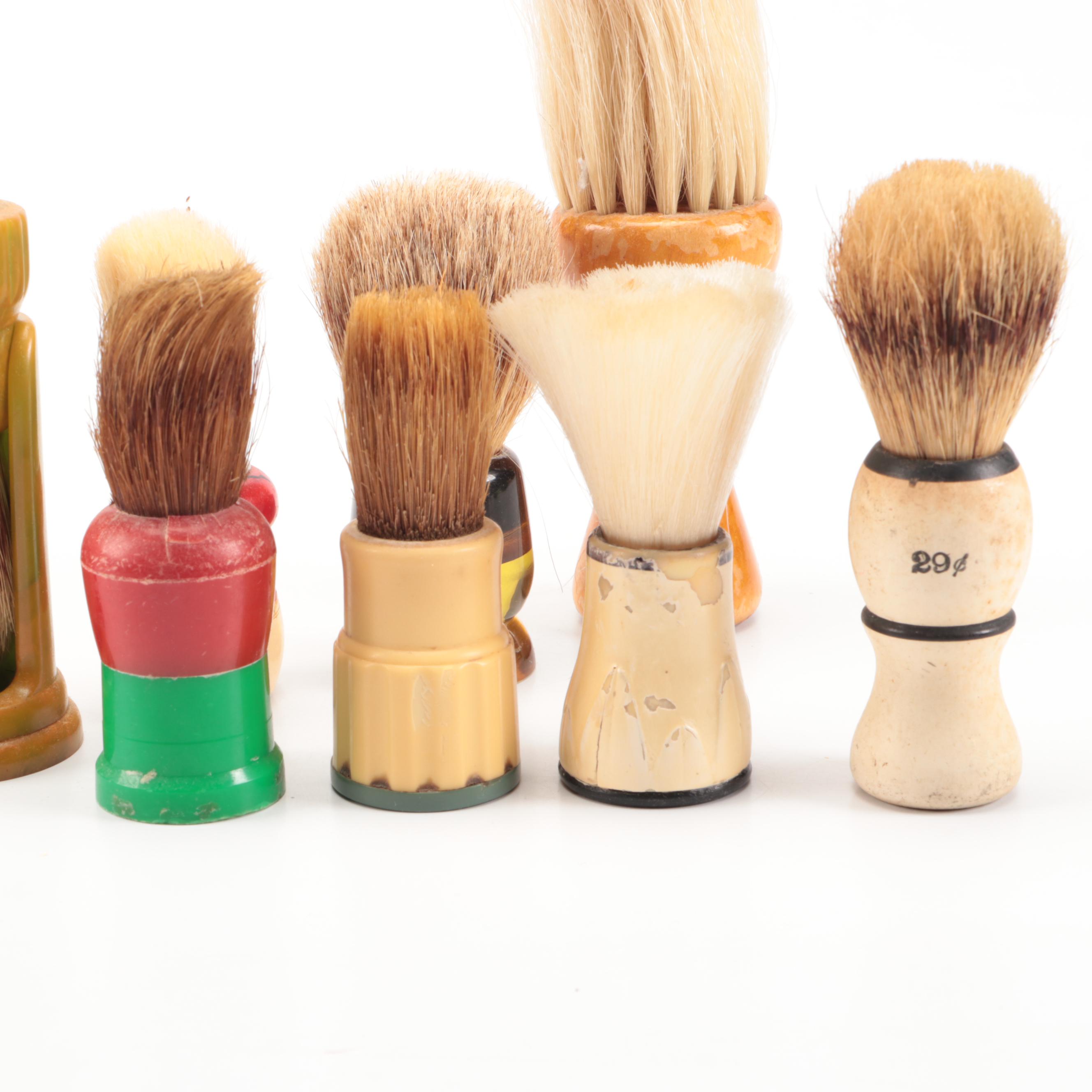 Vintage Wood and Resin Shaving Brushes