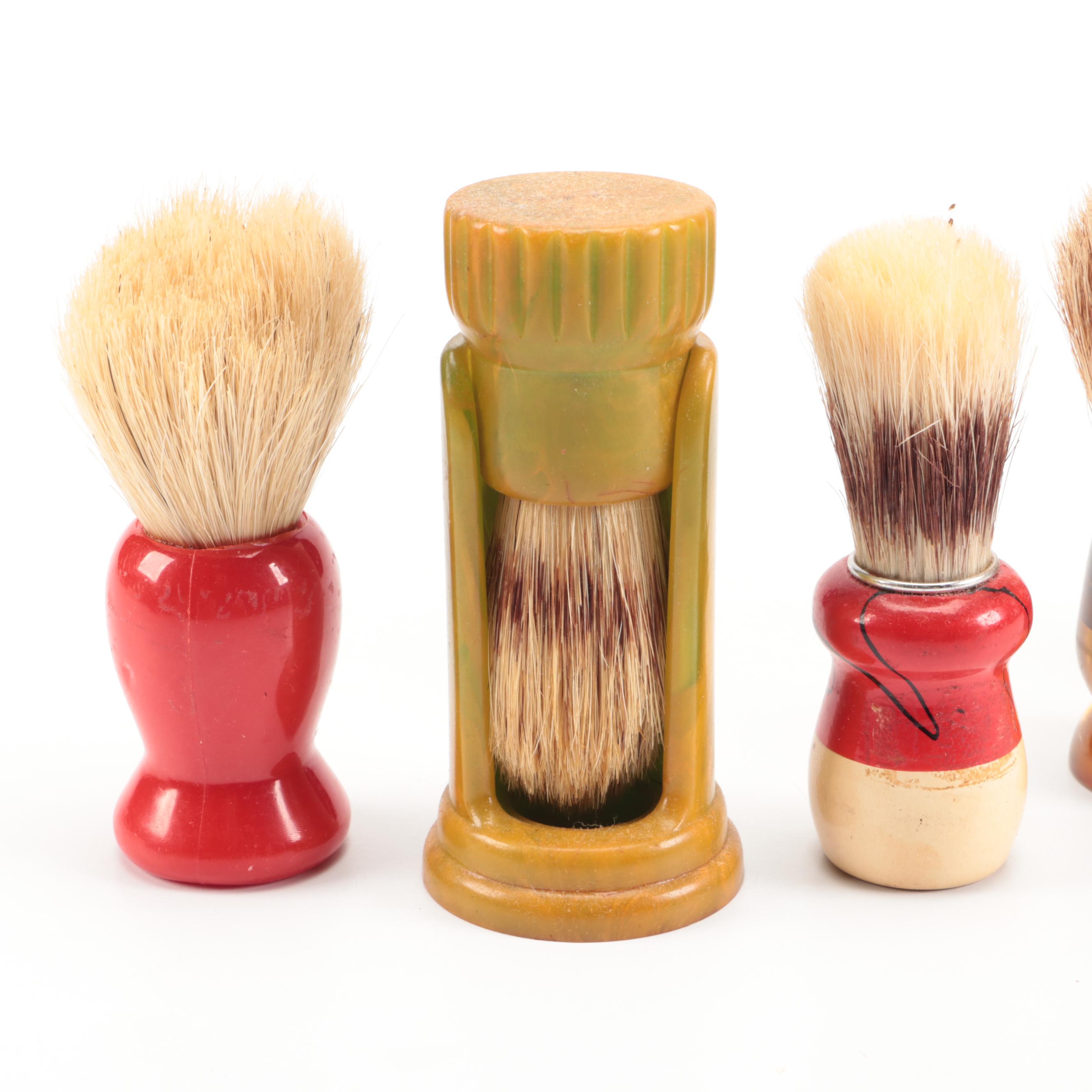 Vintage Wood and Resin Shaving Brushes
