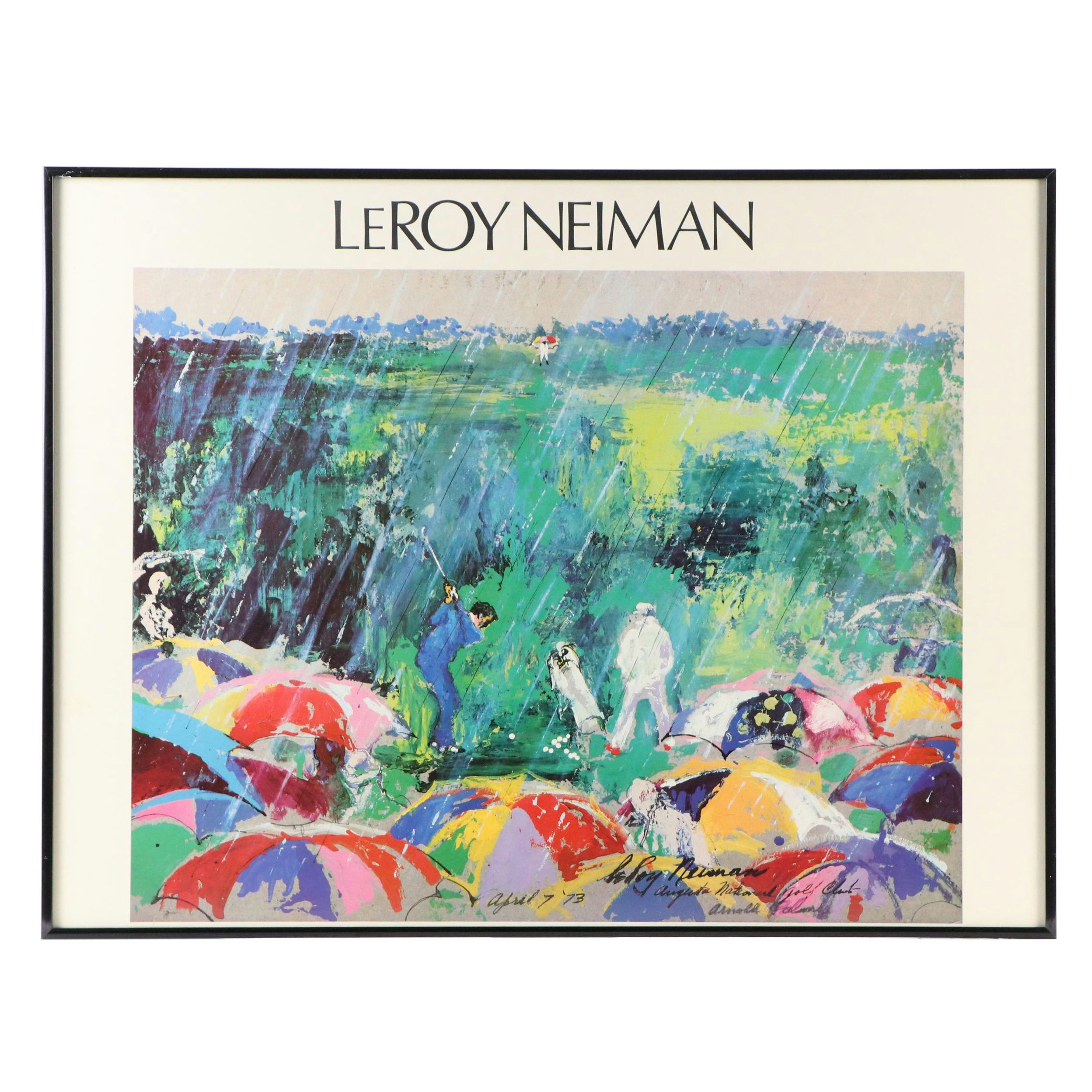 LeRoy Neiman Offset Lithograph "Augusta National Golf Club"