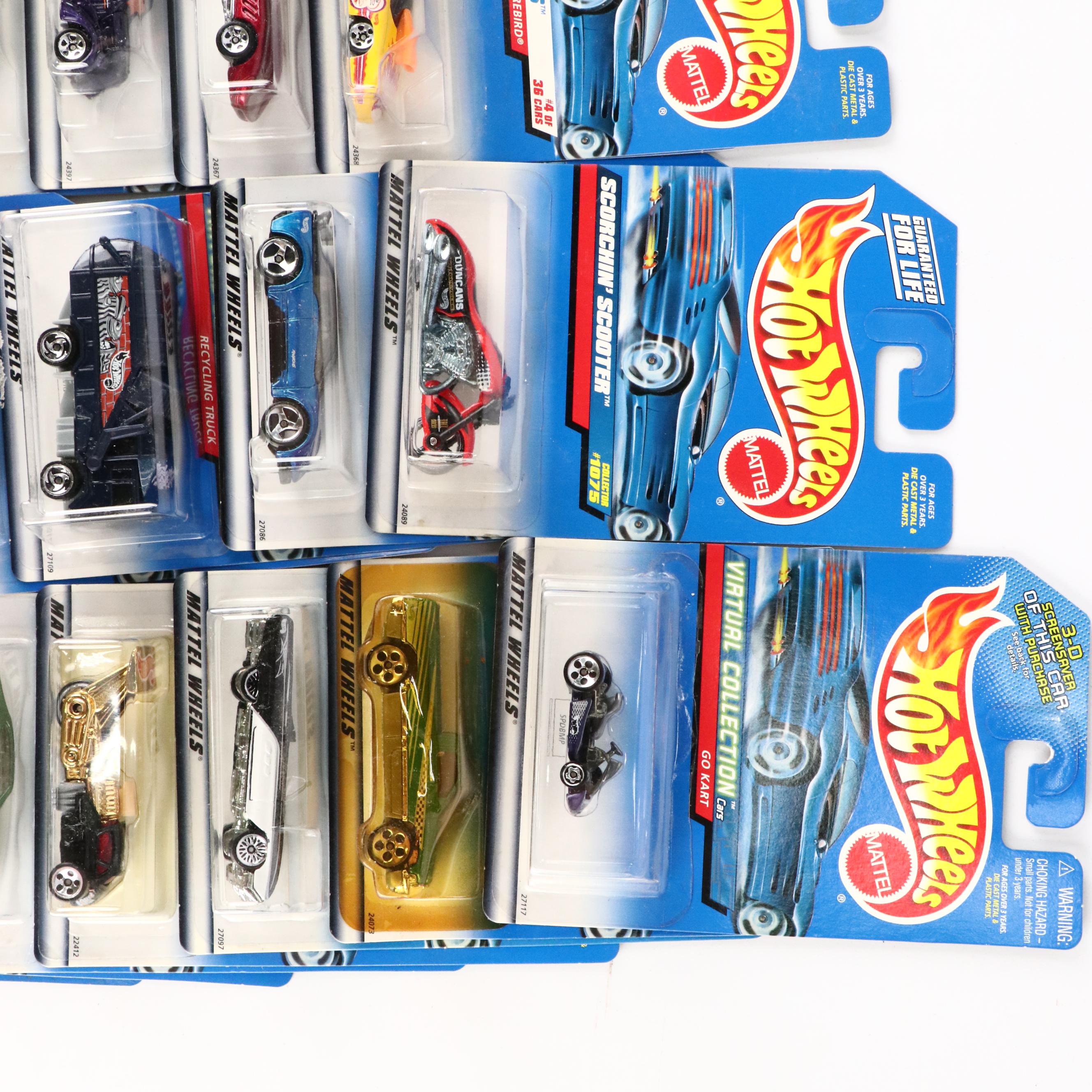 Hot Wheels "BMW M Roadster," "Hot Bird," "Go Kart" and More Diecast Toy Cars