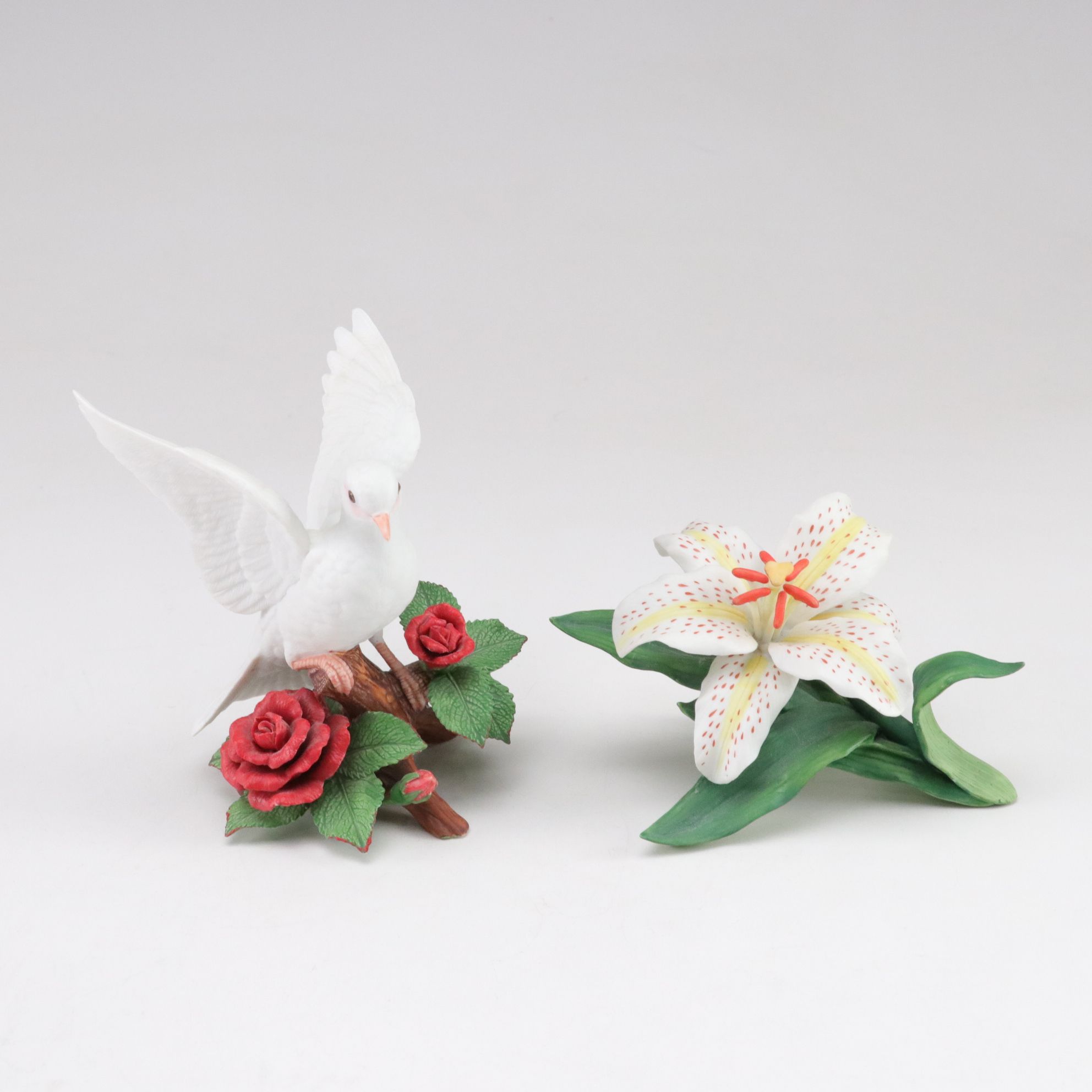 Japanese Wony Porcelain, Lenox and Other Bird and Flower Figurines