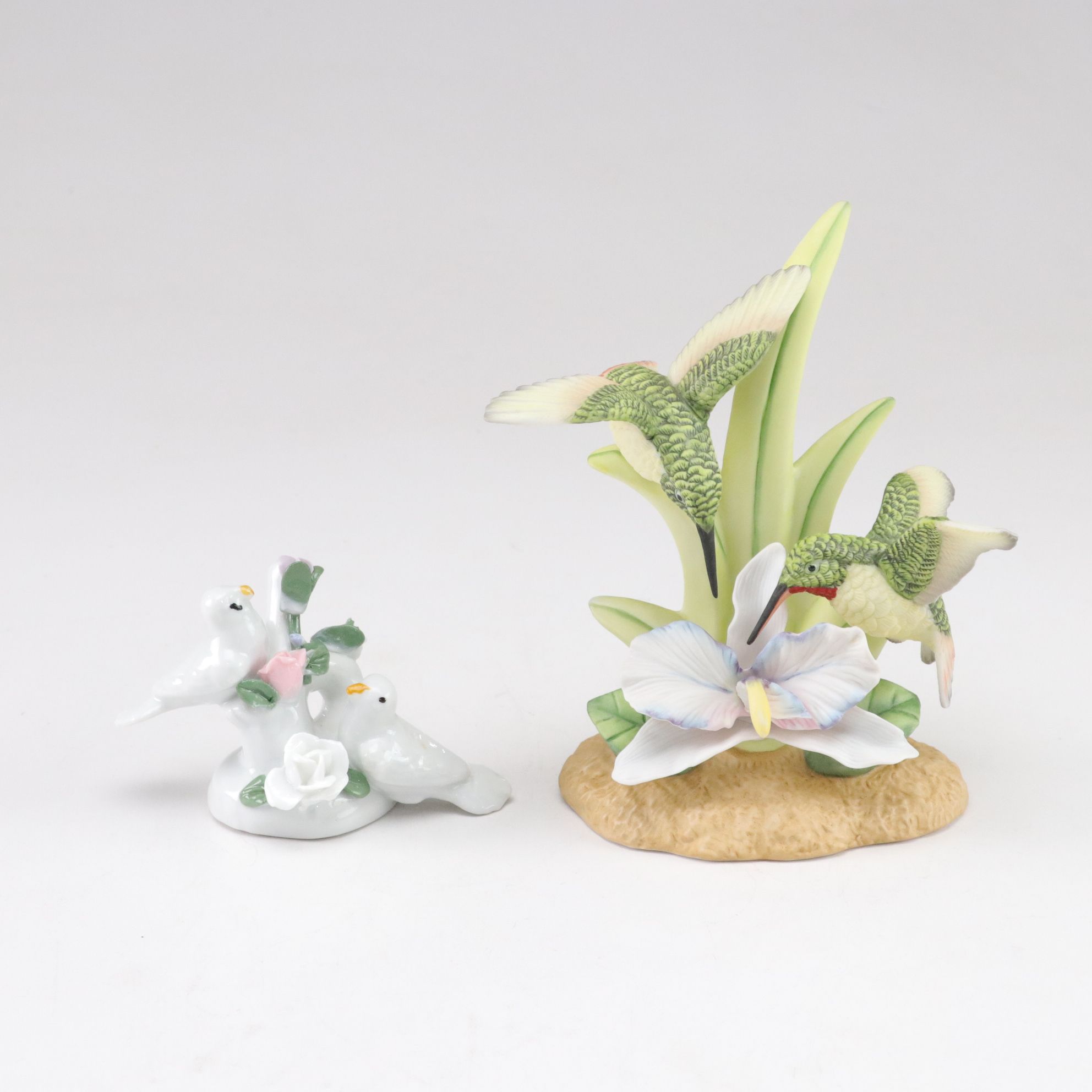 Japanese Wony Porcelain, Lenox and Other Bird and Flower Figurines