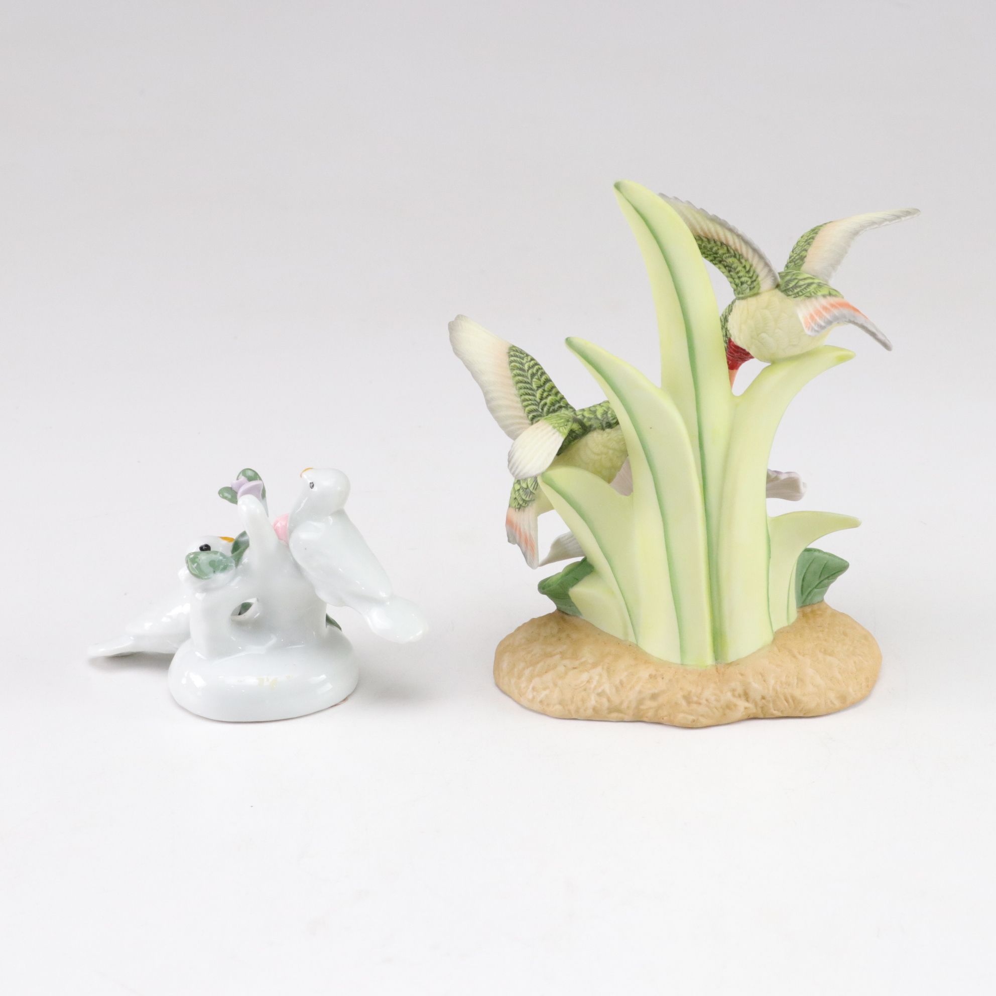 Japanese Wony Porcelain, Lenox and Other Bird and Flower Figurines