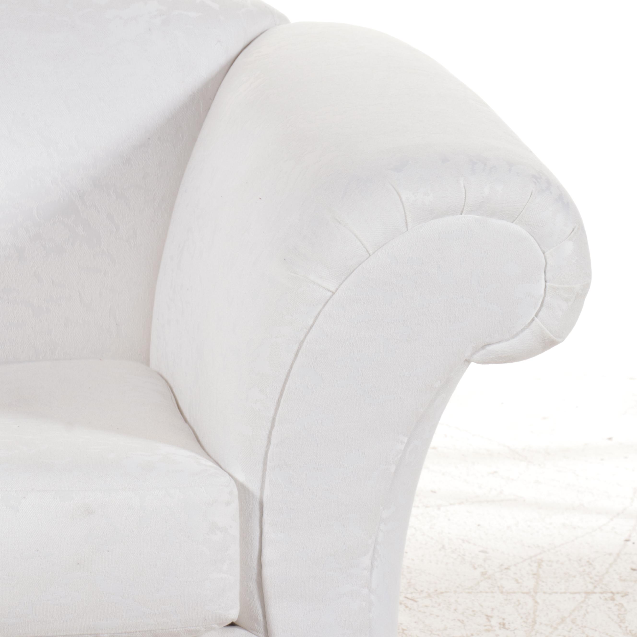Carson's White Upholstered Sofa