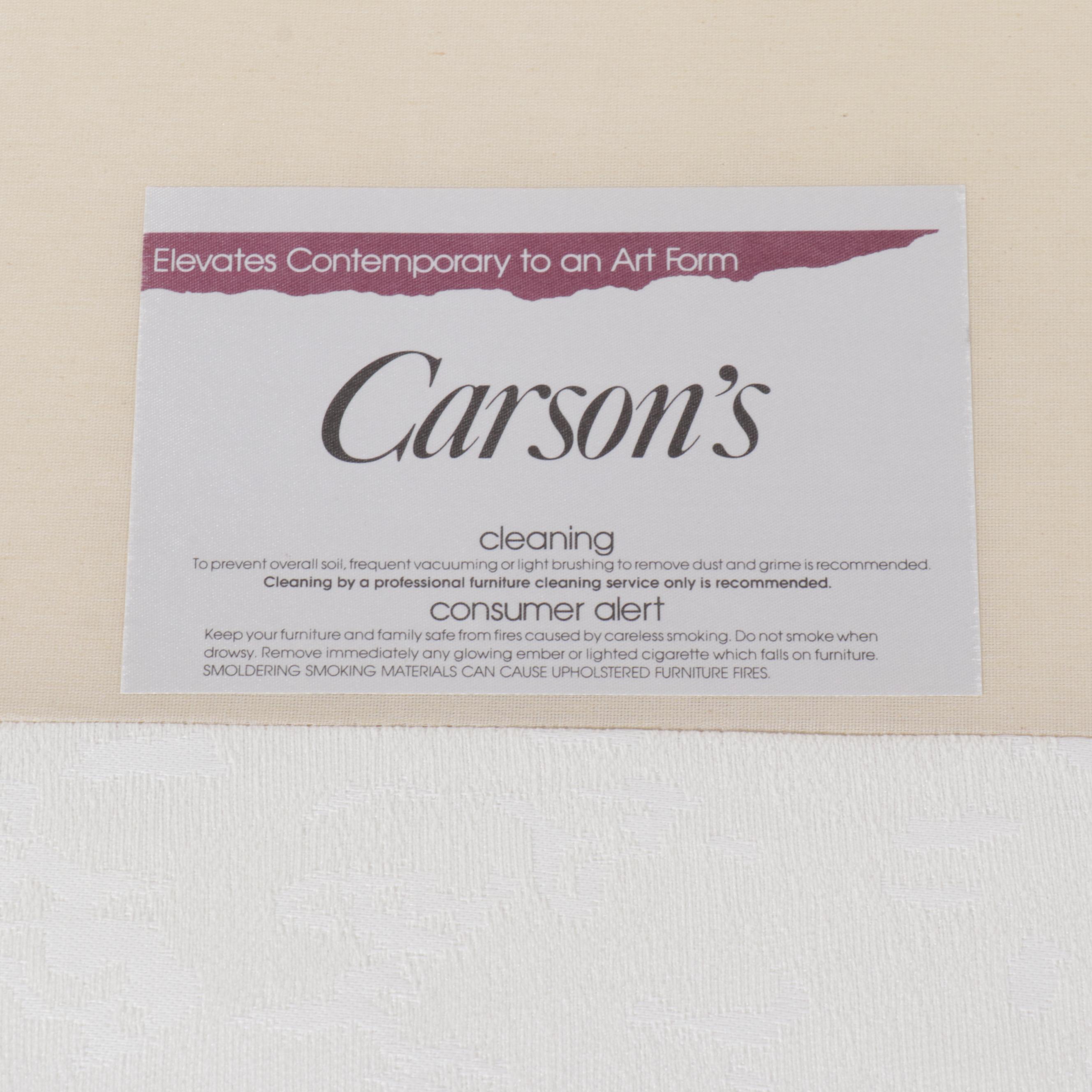 Carson's White Upholstered Sofa