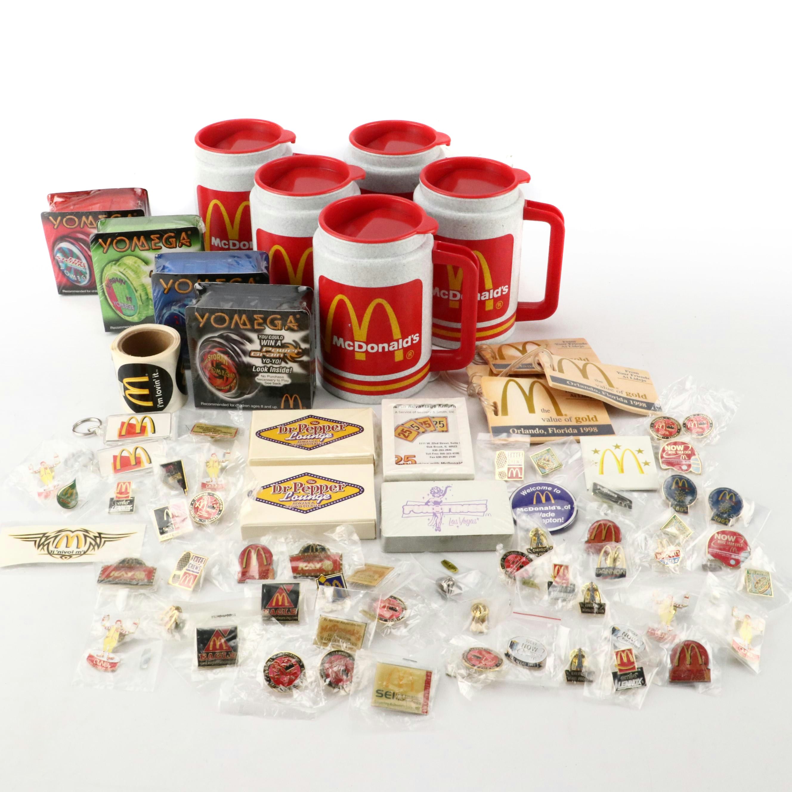 McDonald's Advertising Coffee Mugs, Pins, Yo-Yos and More