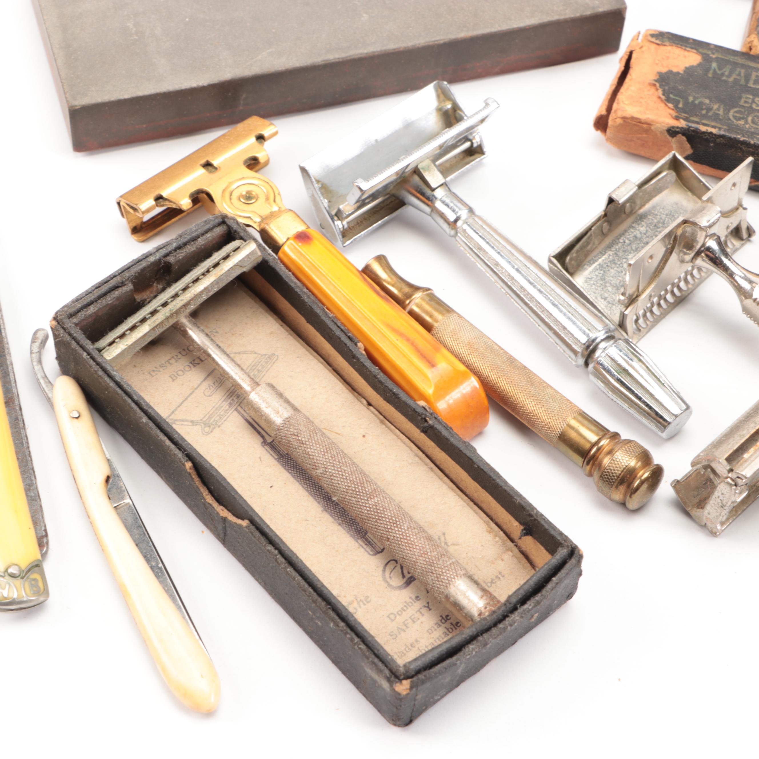 Schick, Genco, Rhodes and More Straight Razors with Shaving Accessories
