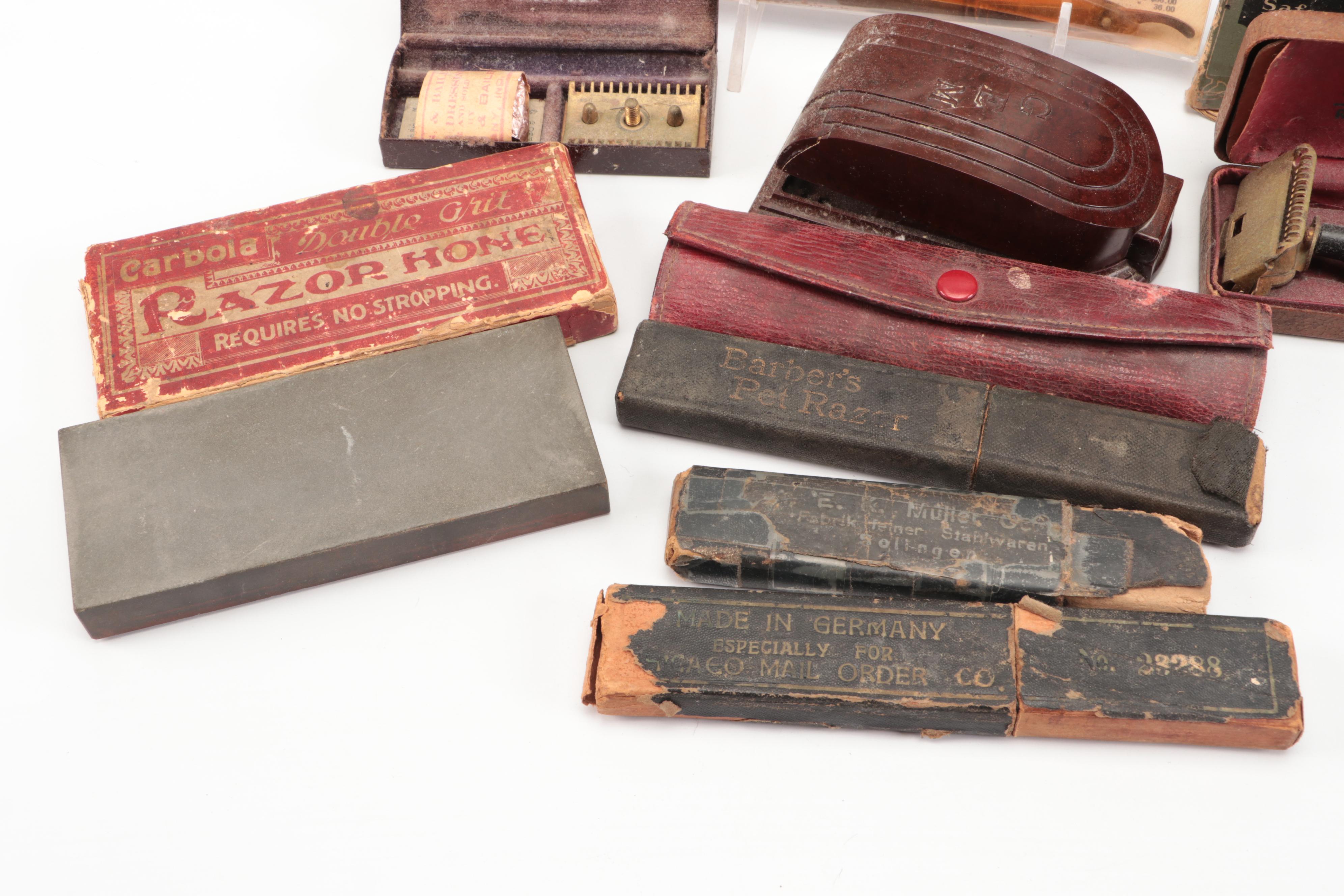 Schick, Genco, Rhodes and More Straight Razors with Shaving Accessories