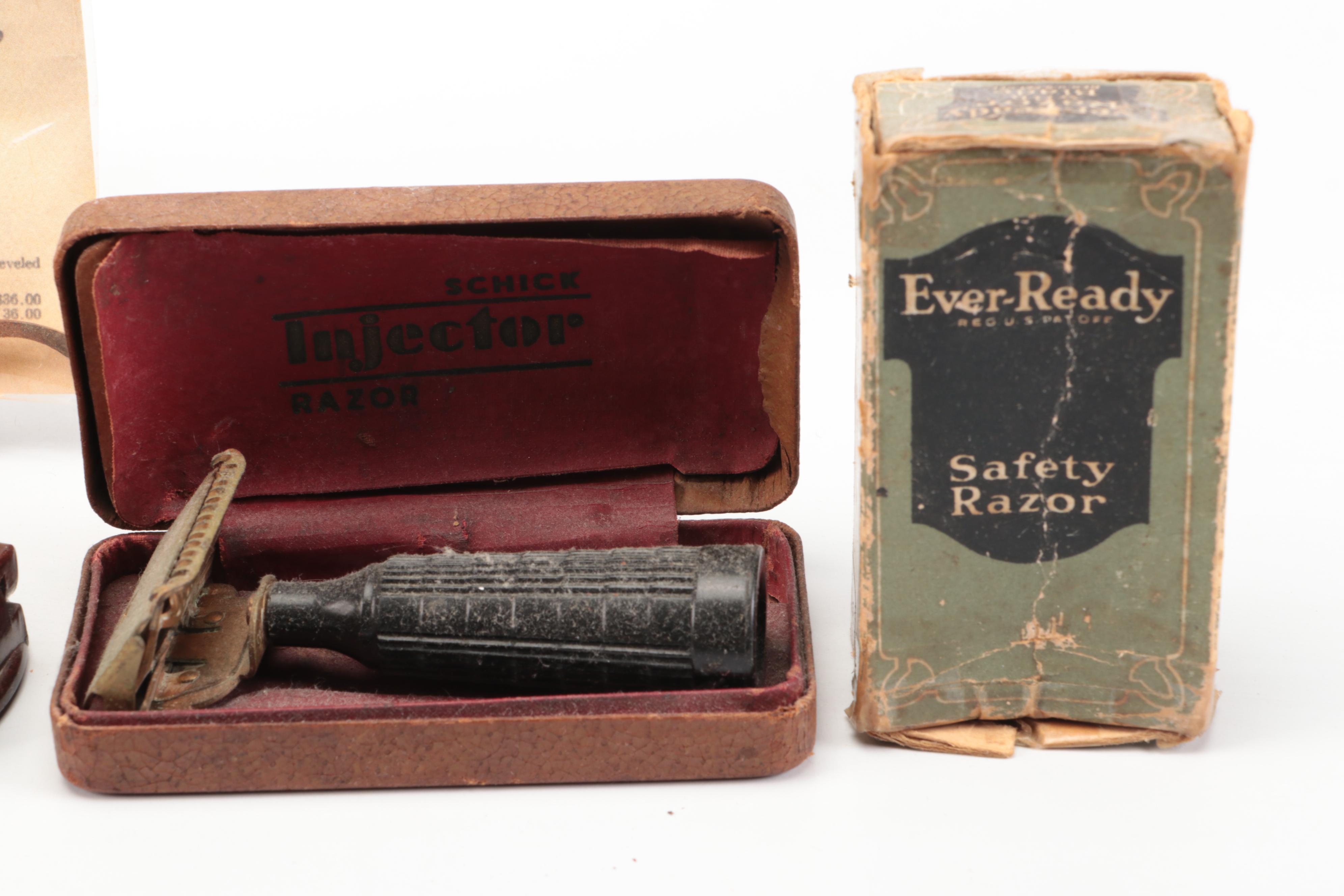 Schick, Genco, Rhodes and More Straight Razors with Shaving Accessories
