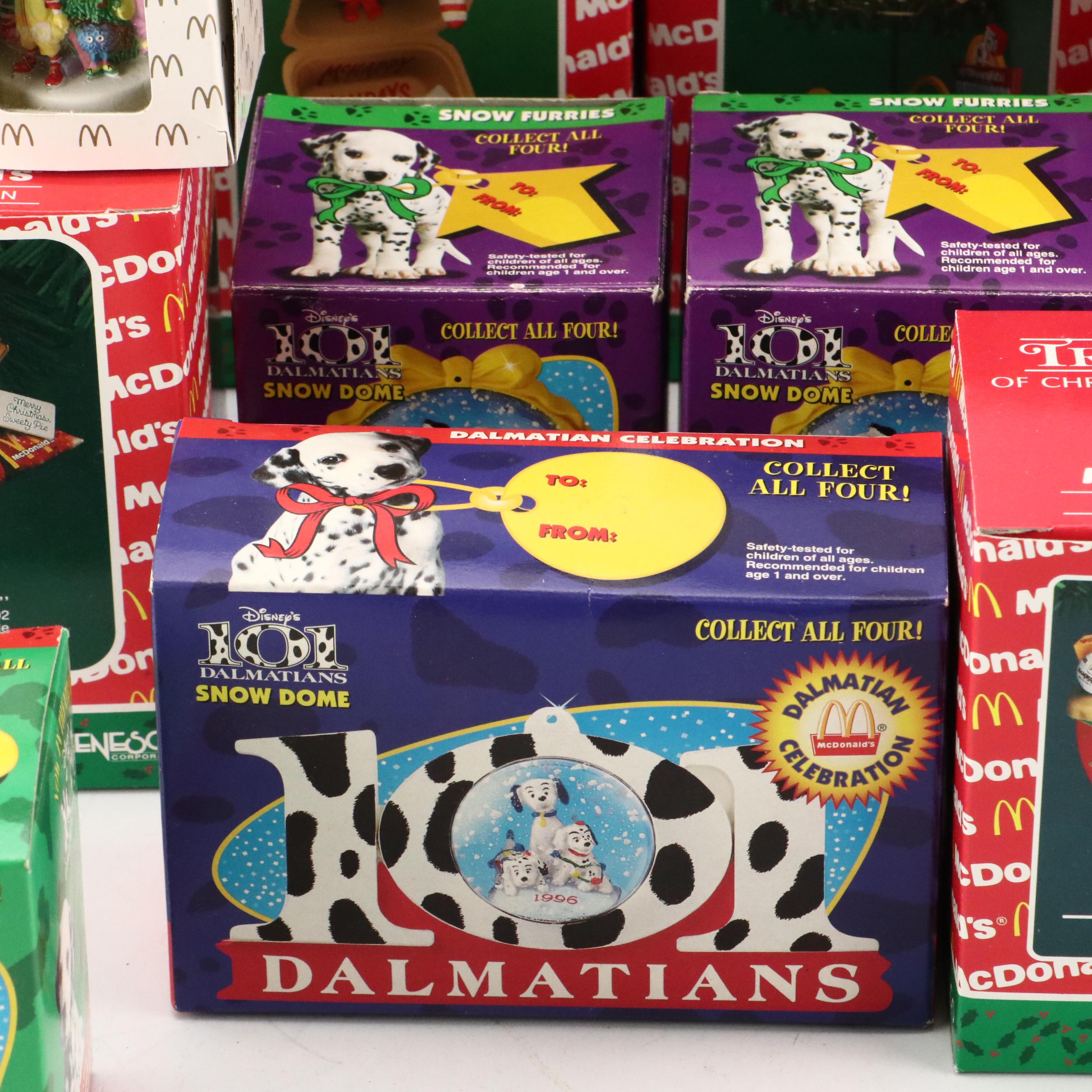 McDonald's Snow Globes and Enesco McDonald's Collection Christmas Ornaments