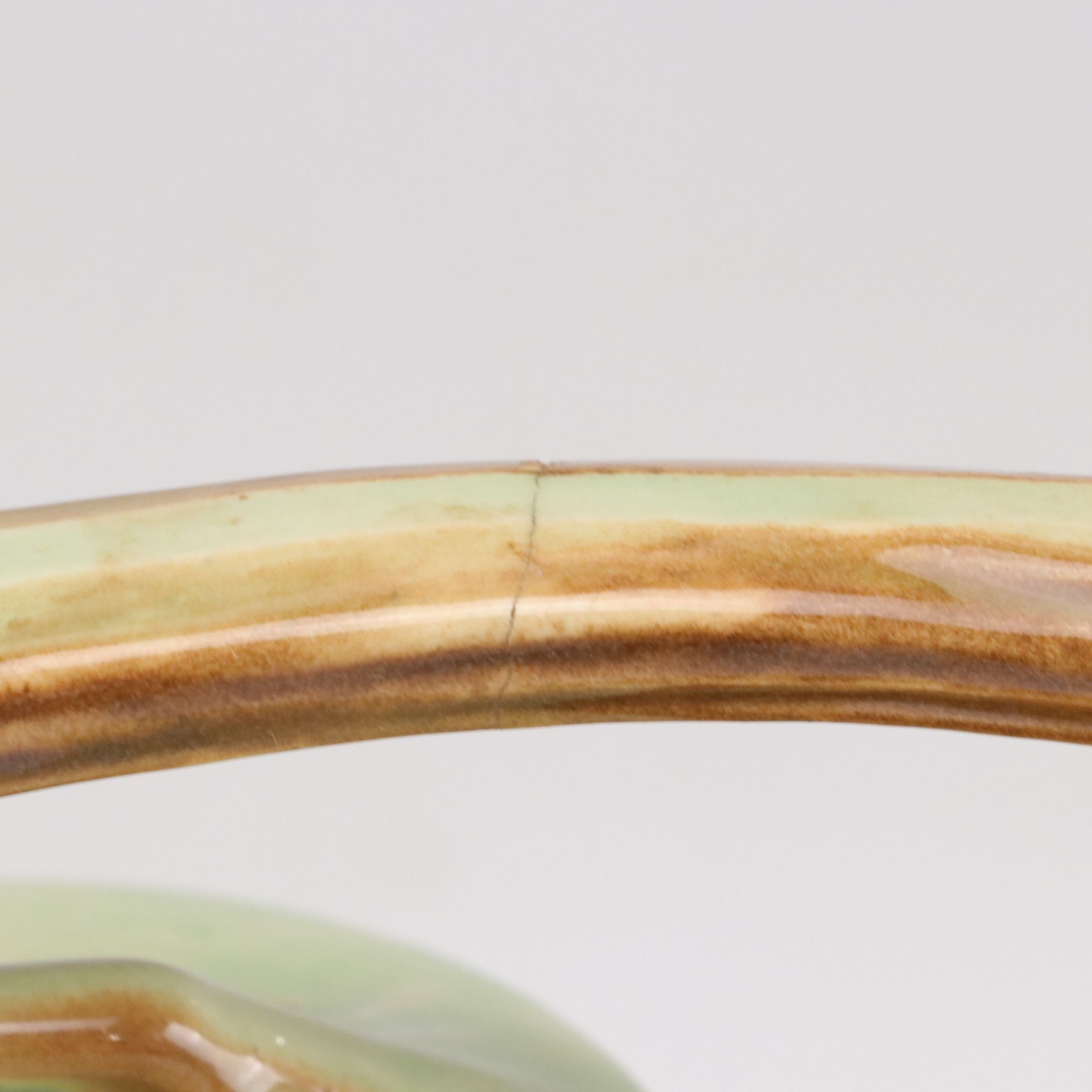 McCoy Pottery "Pinecone" Teapot, Creamer and Sugar, Mid-20th Century