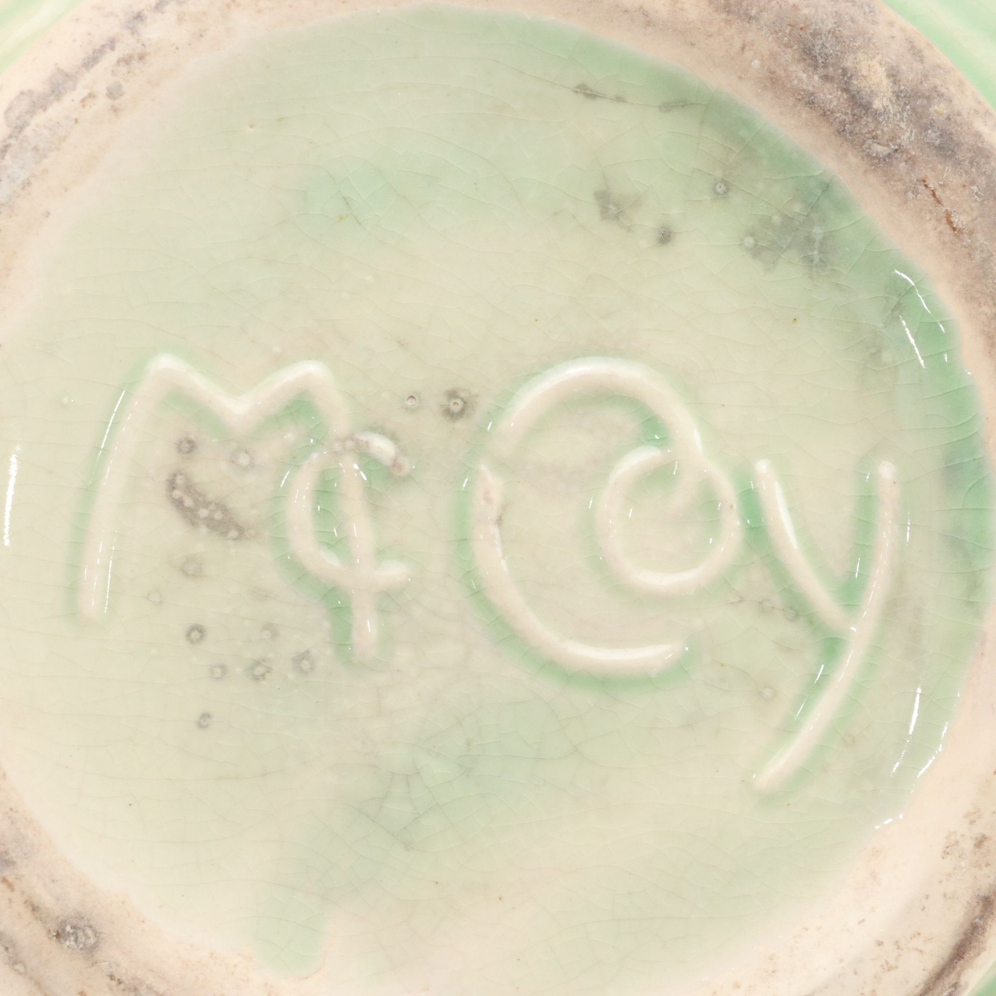 McCoy Pottery "Pinecone" Teapot, Creamer and Sugar, Mid-20th Century