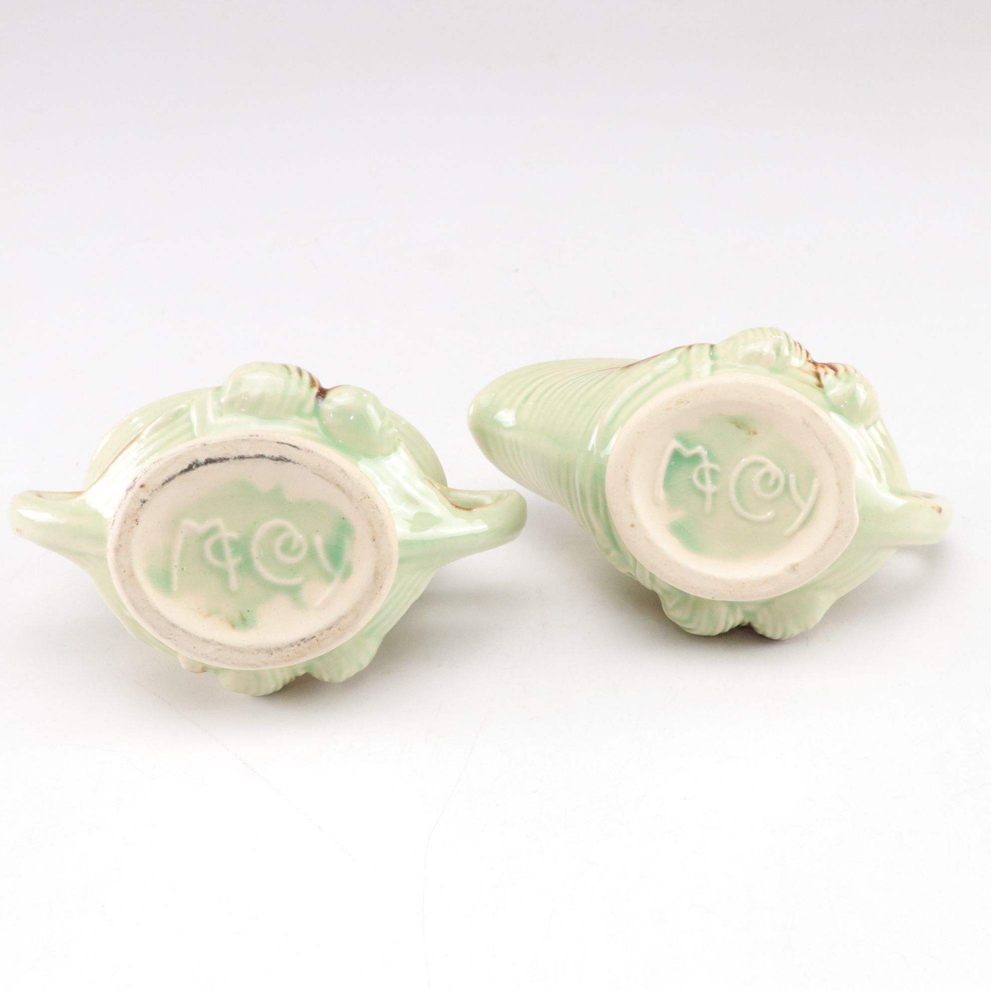 McCoy Pottery "Pinecone" Teapot, Creamer and Sugar, Mid-20th Century