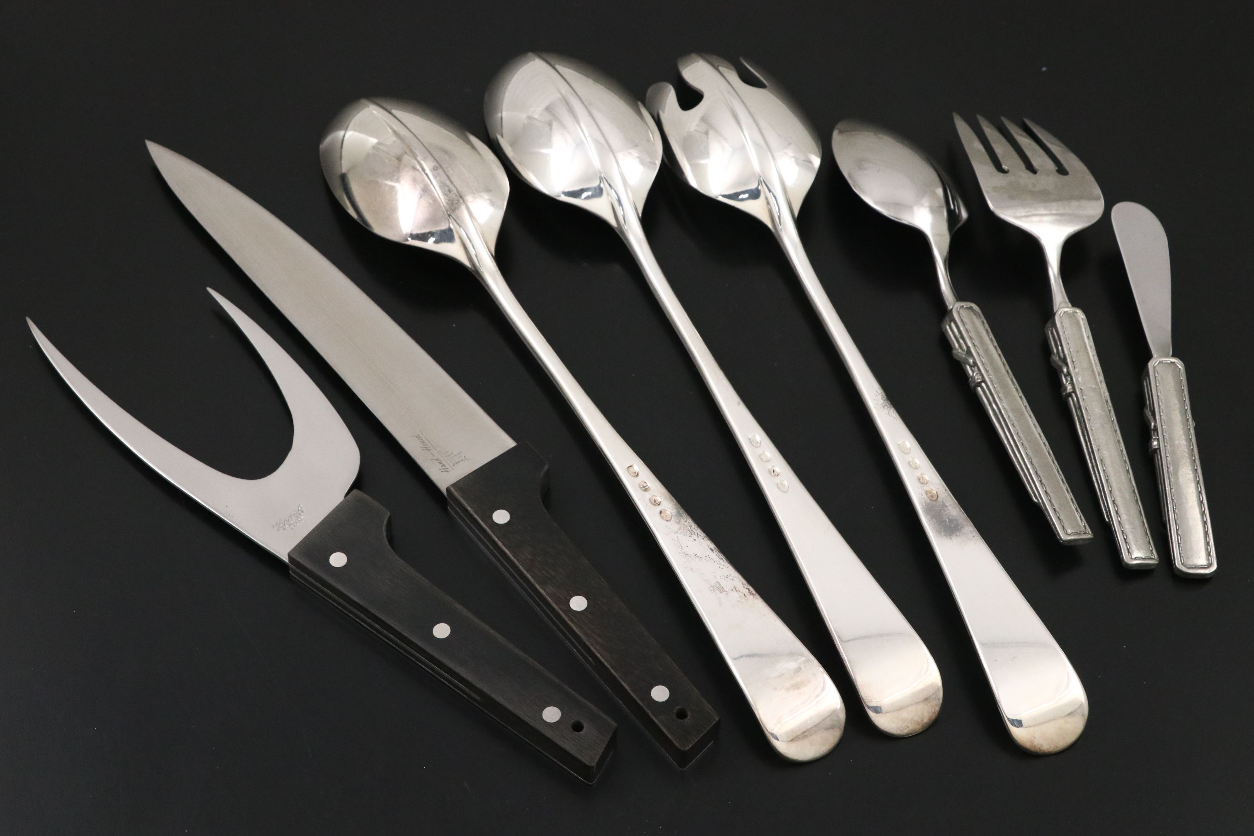 Vernco Stainless Carving Set with Belt Buckle Handled Serving Utensils and More