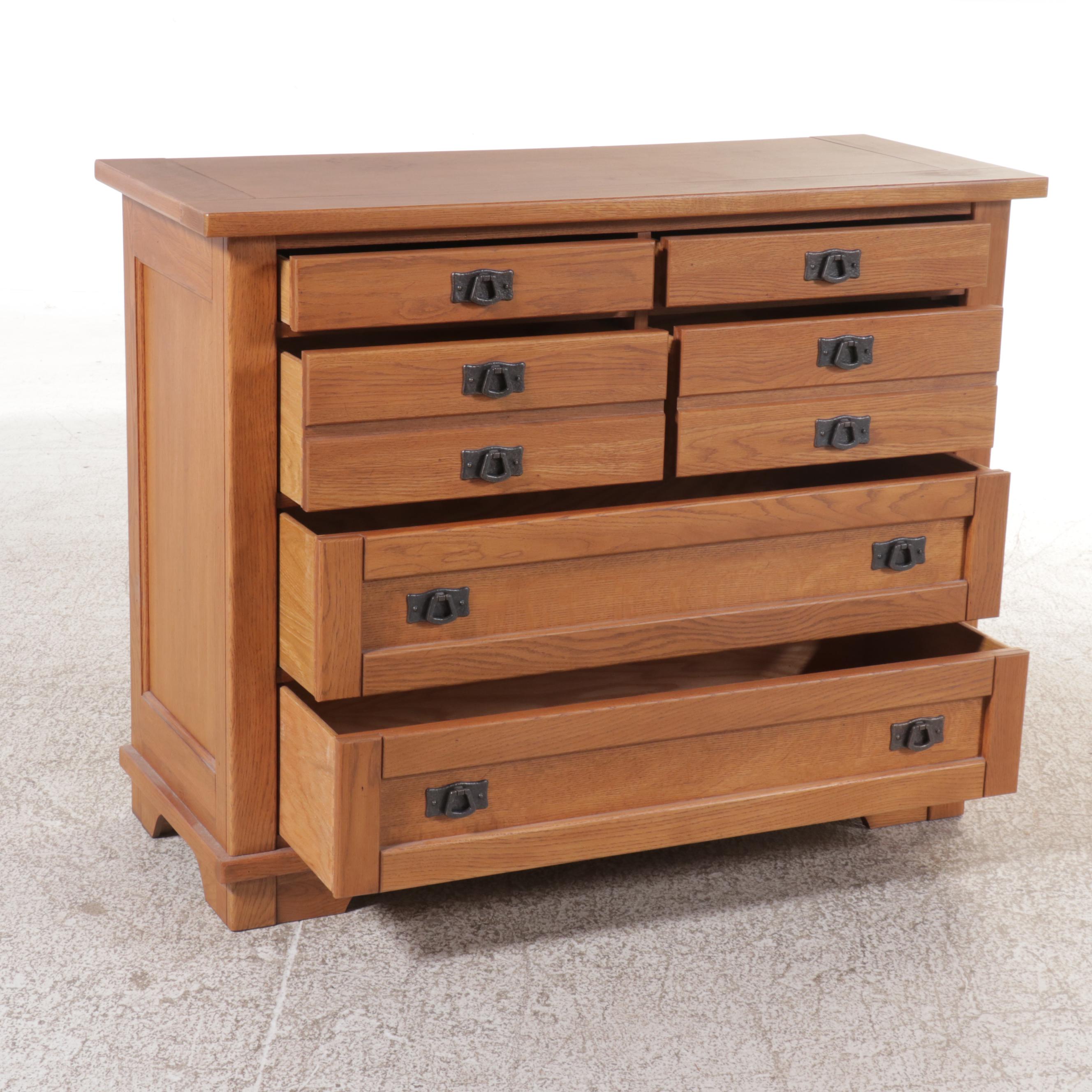 Mission Style Oak Chest of Drawers