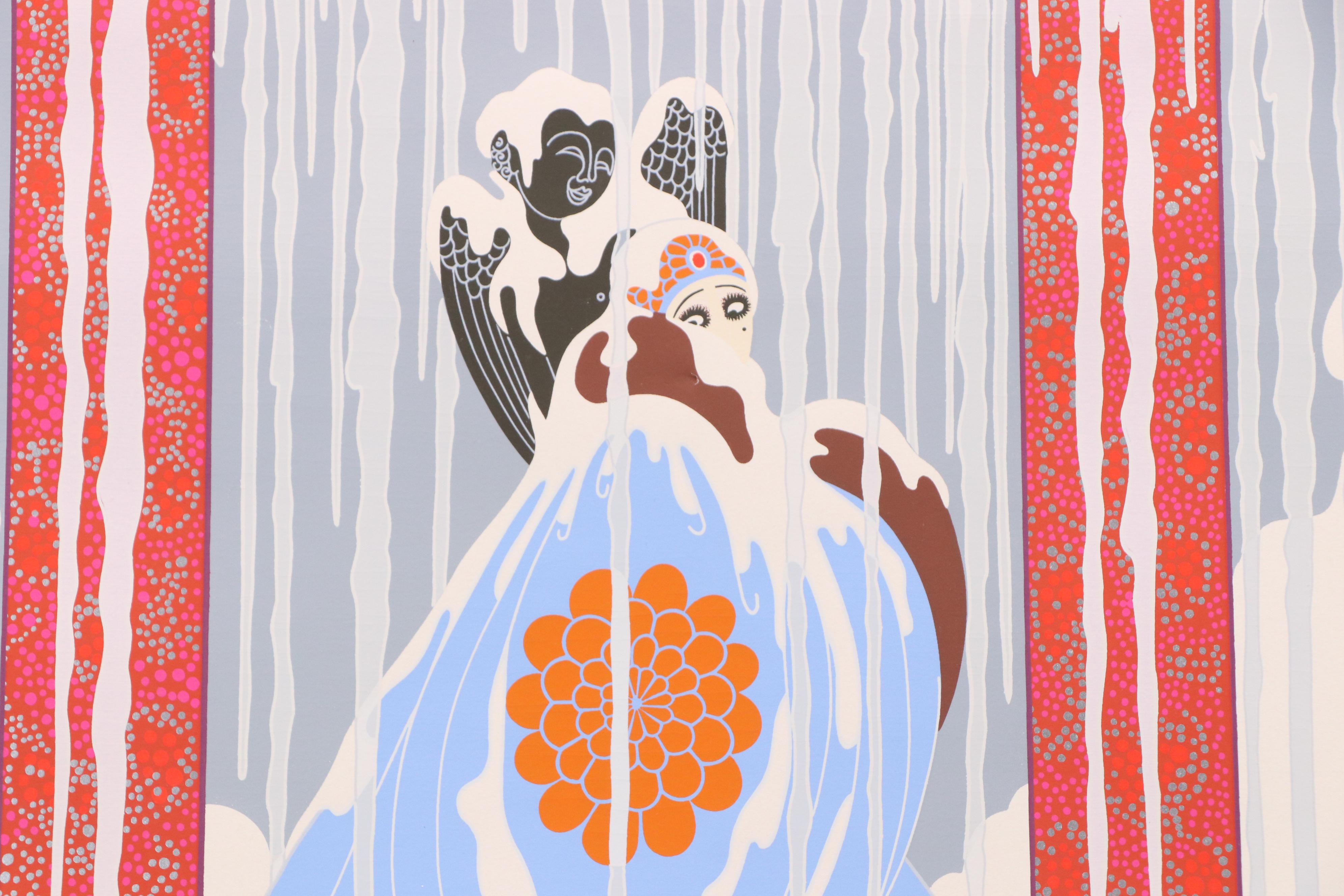 Erté Art Deco Style Serigraph "Love's Captive," 1982