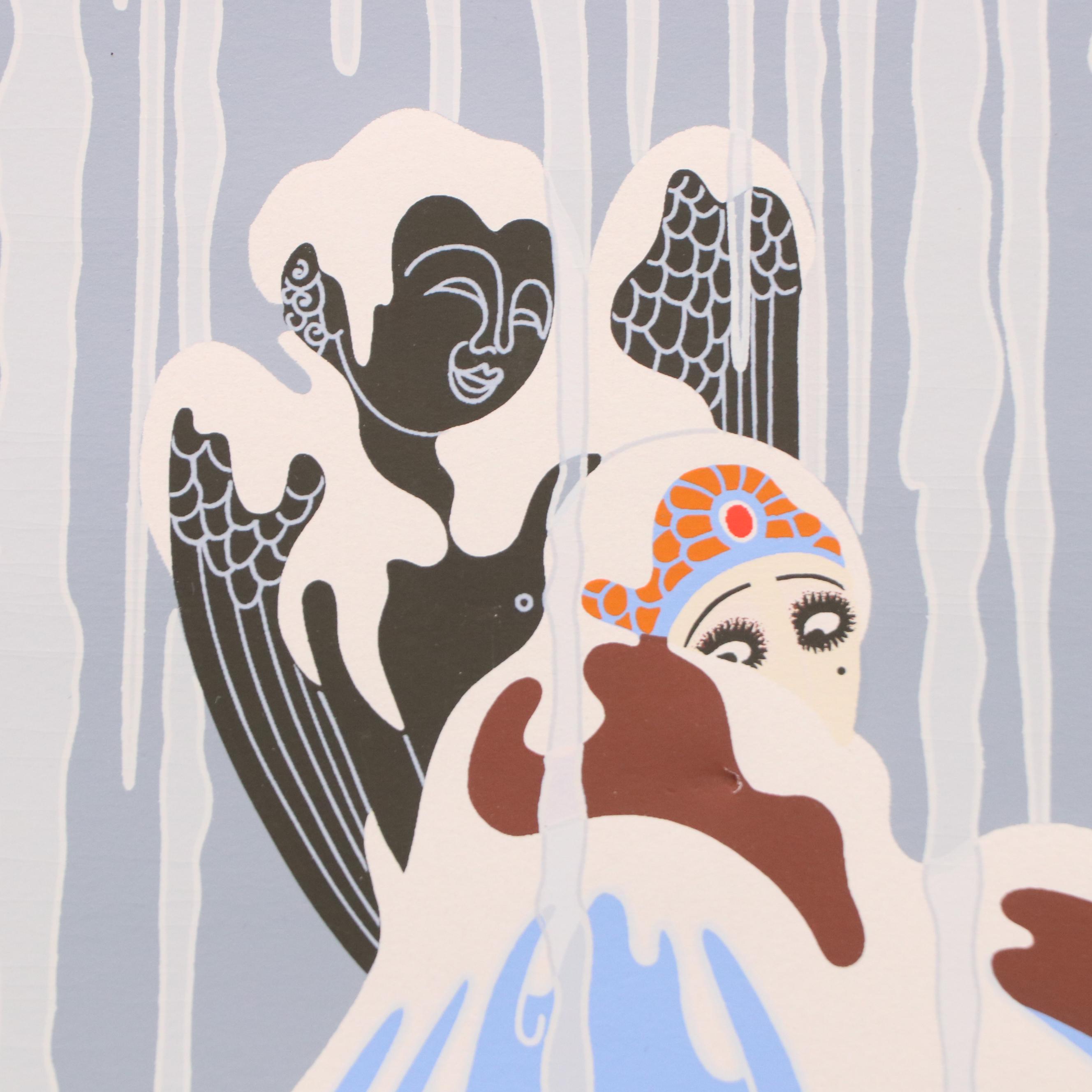 Erté Art Deco Style Serigraph "Love's Captive," 1982