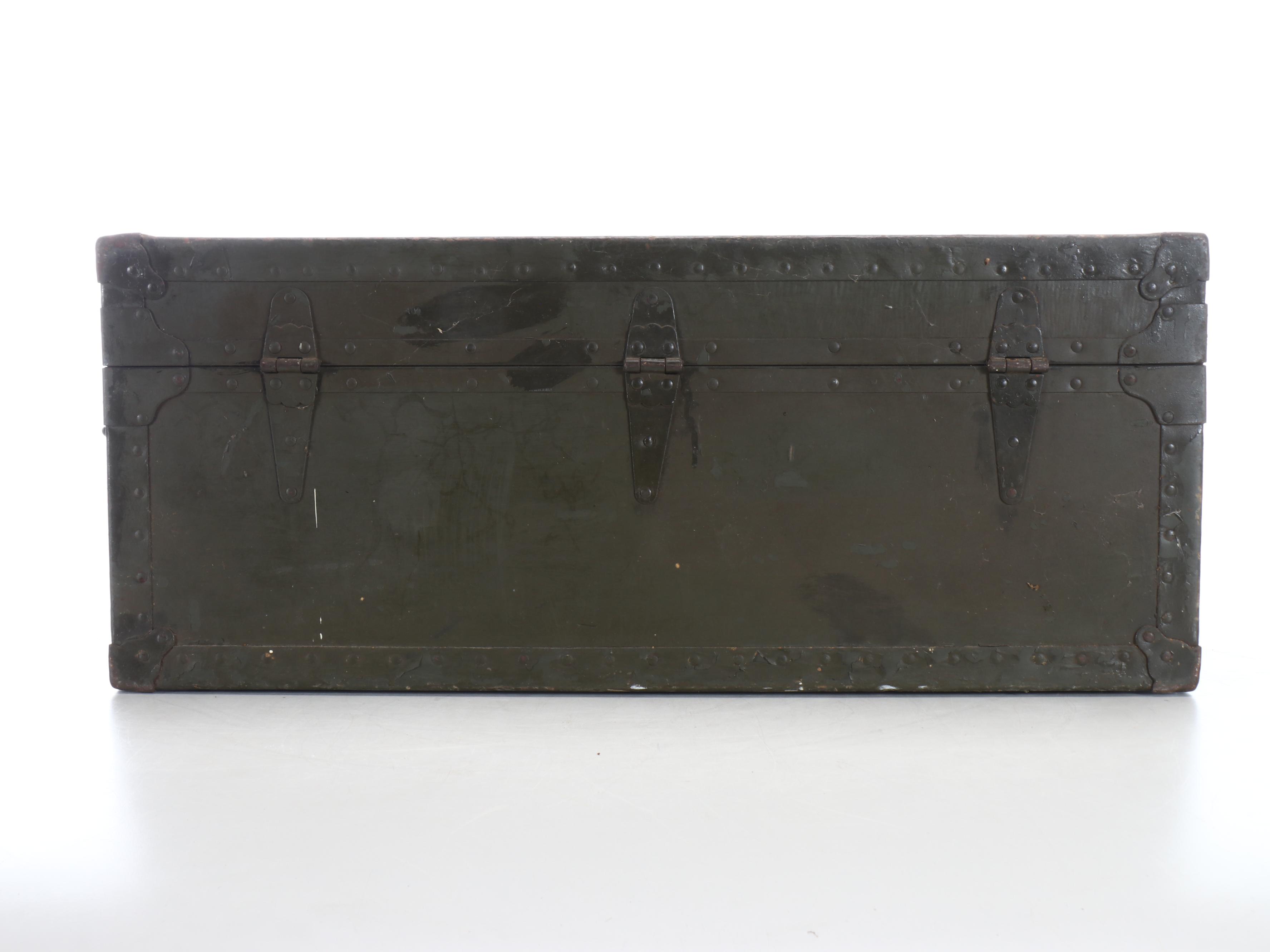 Vietnam War Era Army Footlocker with Tent, ALICE Canteens, Musette Bag and More