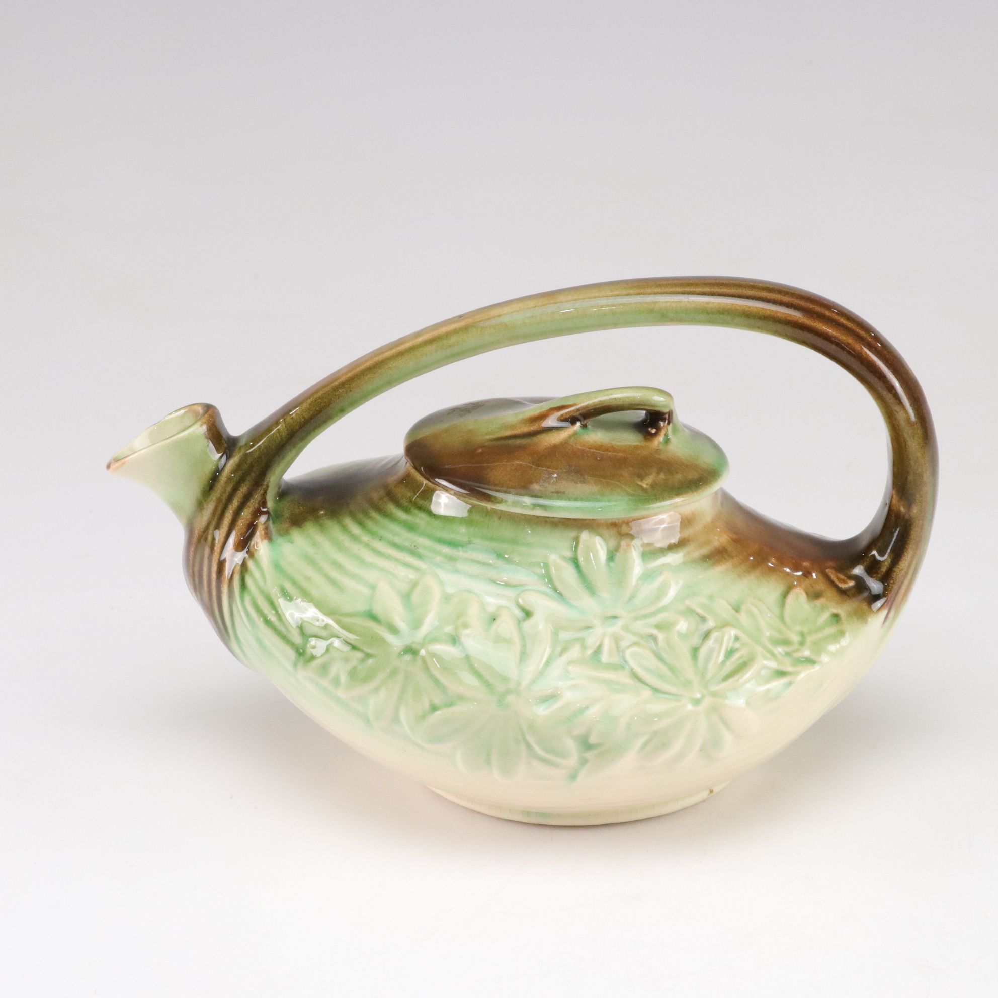 McCoy Pottery "Daisy" Teapot, Creamer, and Sugar Bowl