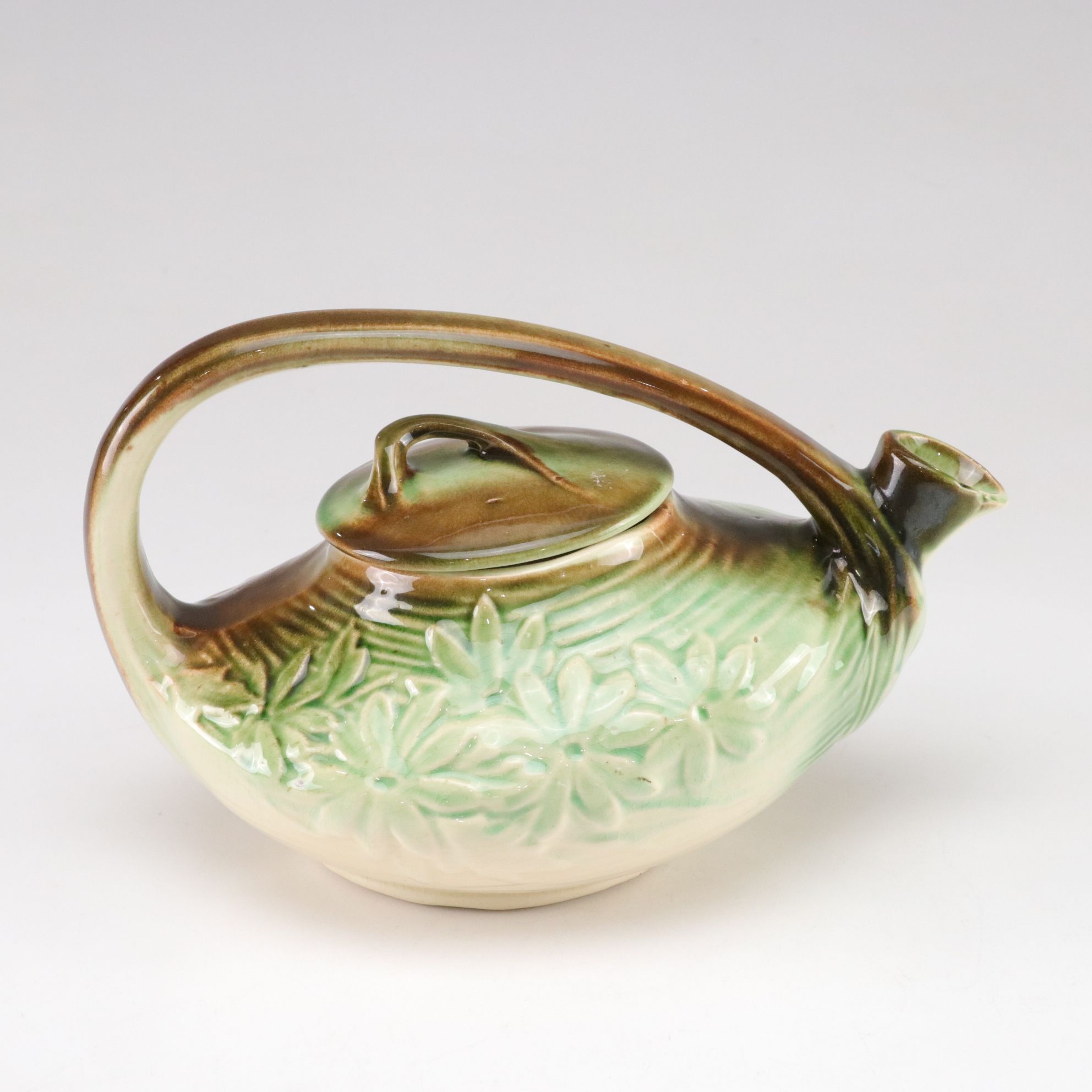 McCoy Pottery "Daisy" Teapot, Creamer, and Sugar Bowl