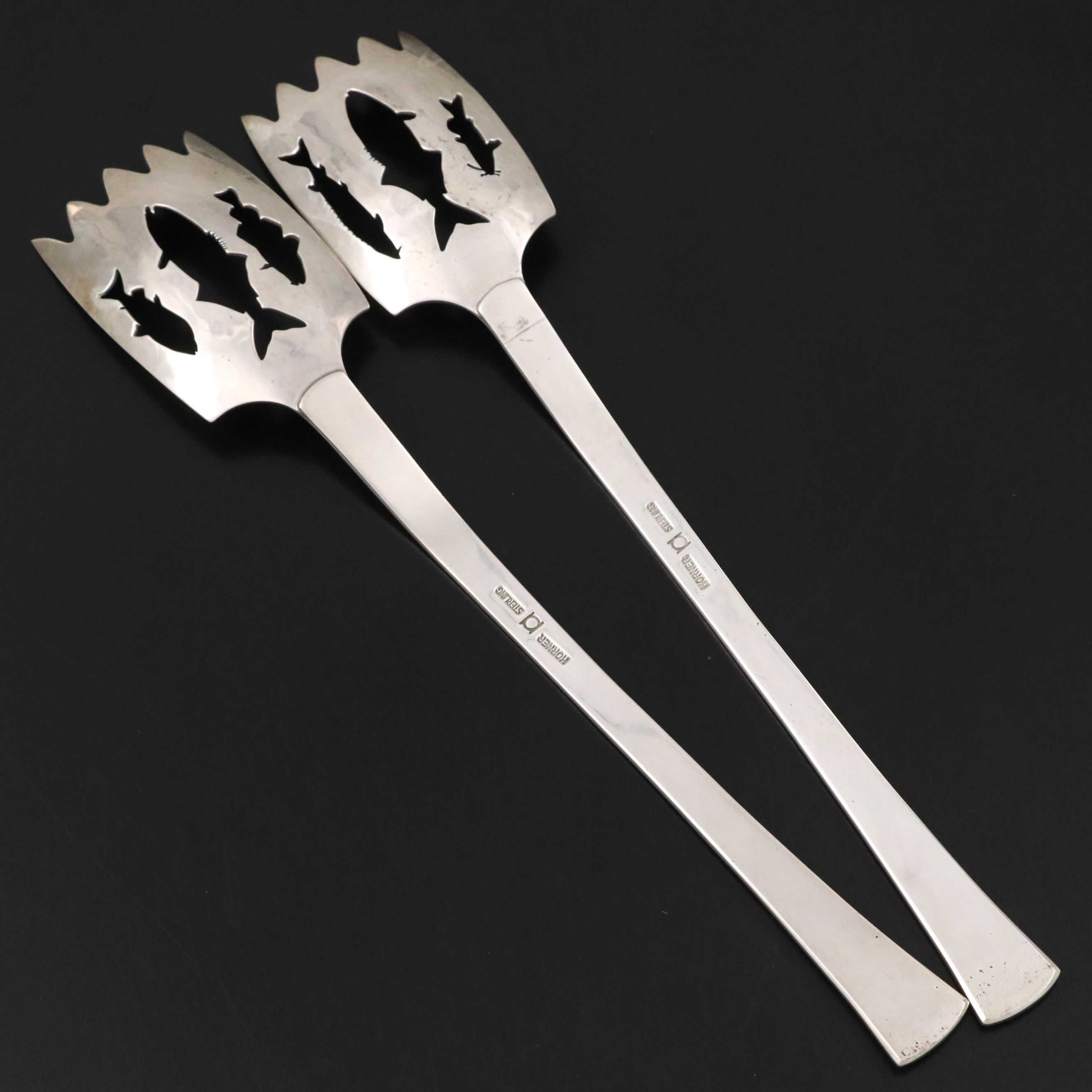 Horner Danish Mod Sterling Silver Serving Forks