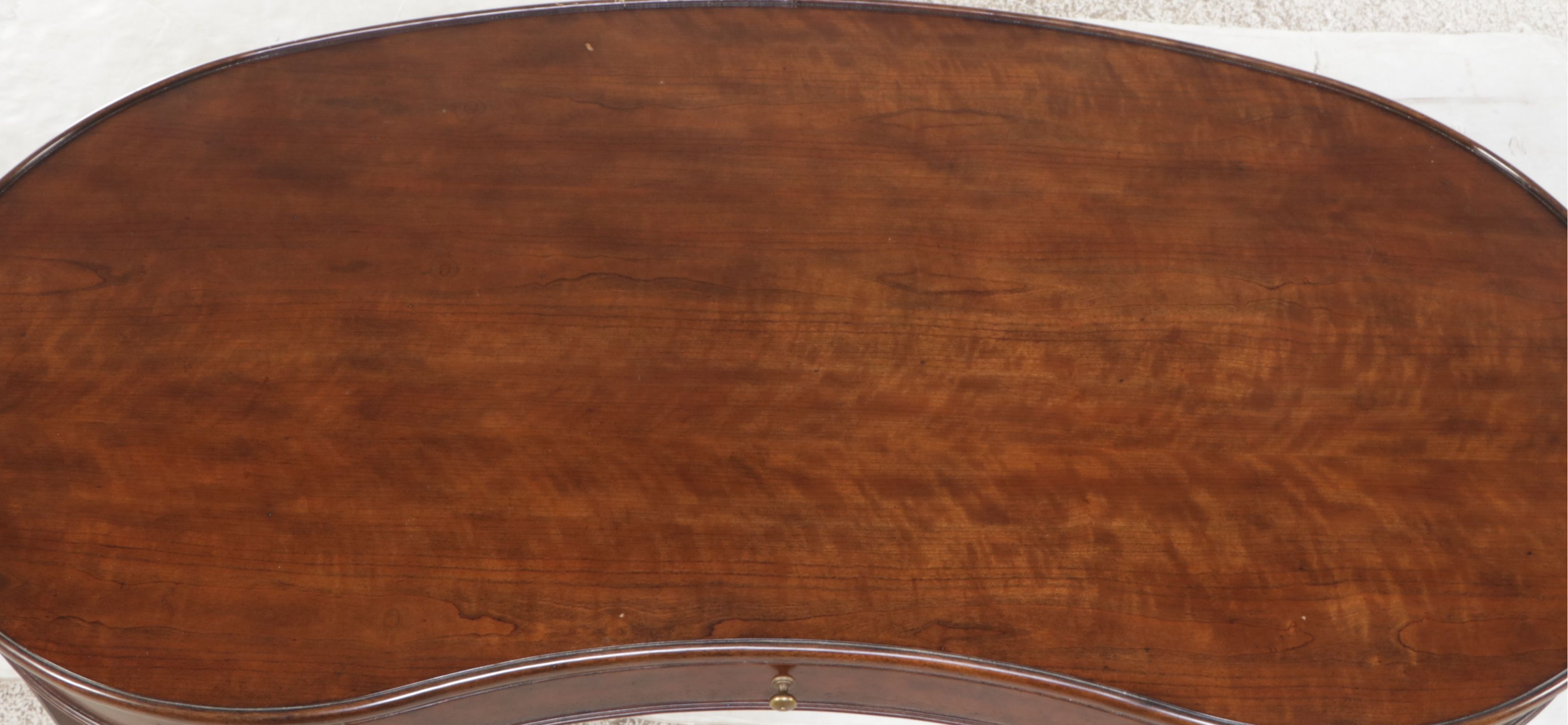 Woodbridge "Marseille" Mahogany Finish Kidney Desk