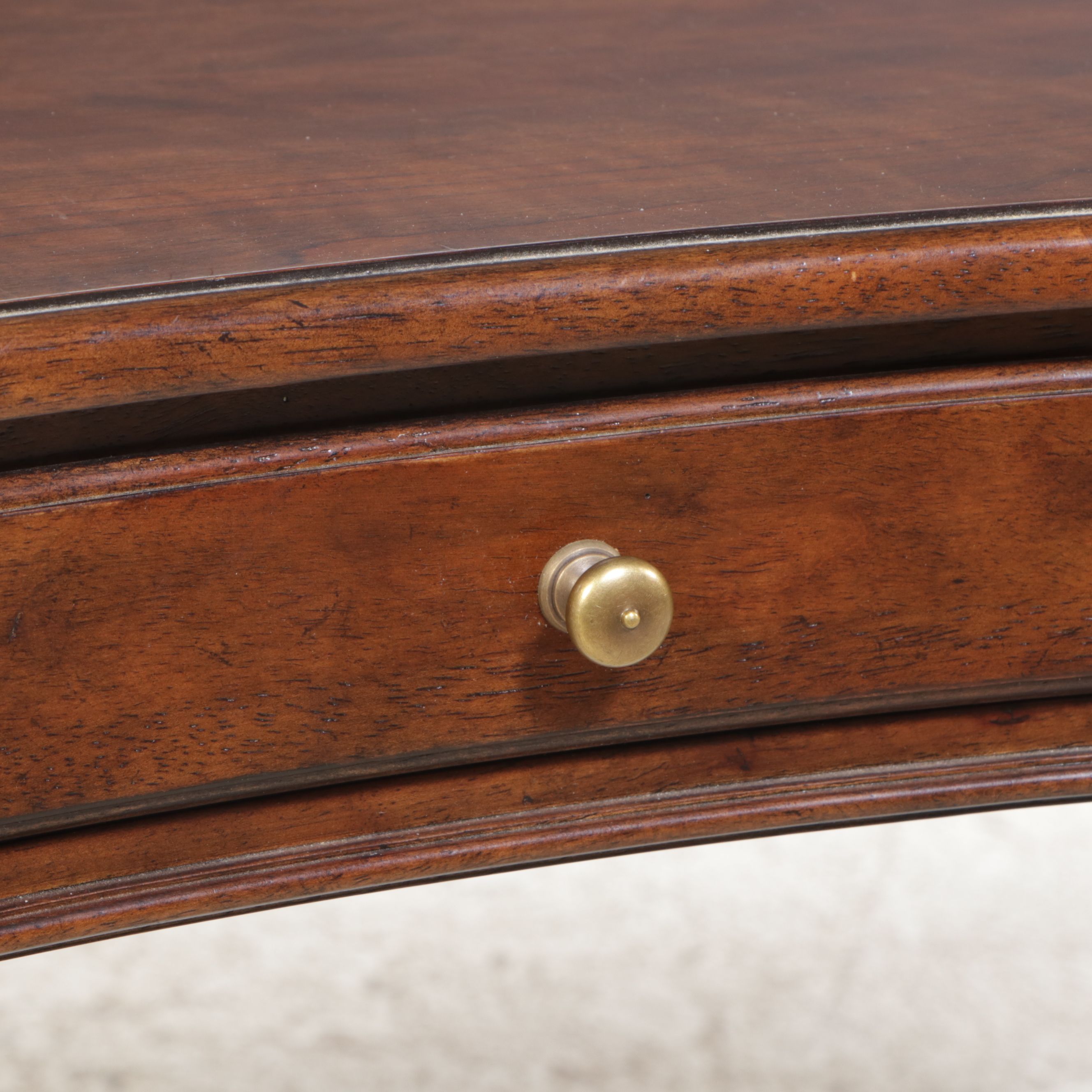 Woodbridge "Marseille" Mahogany Finish Kidney Desk