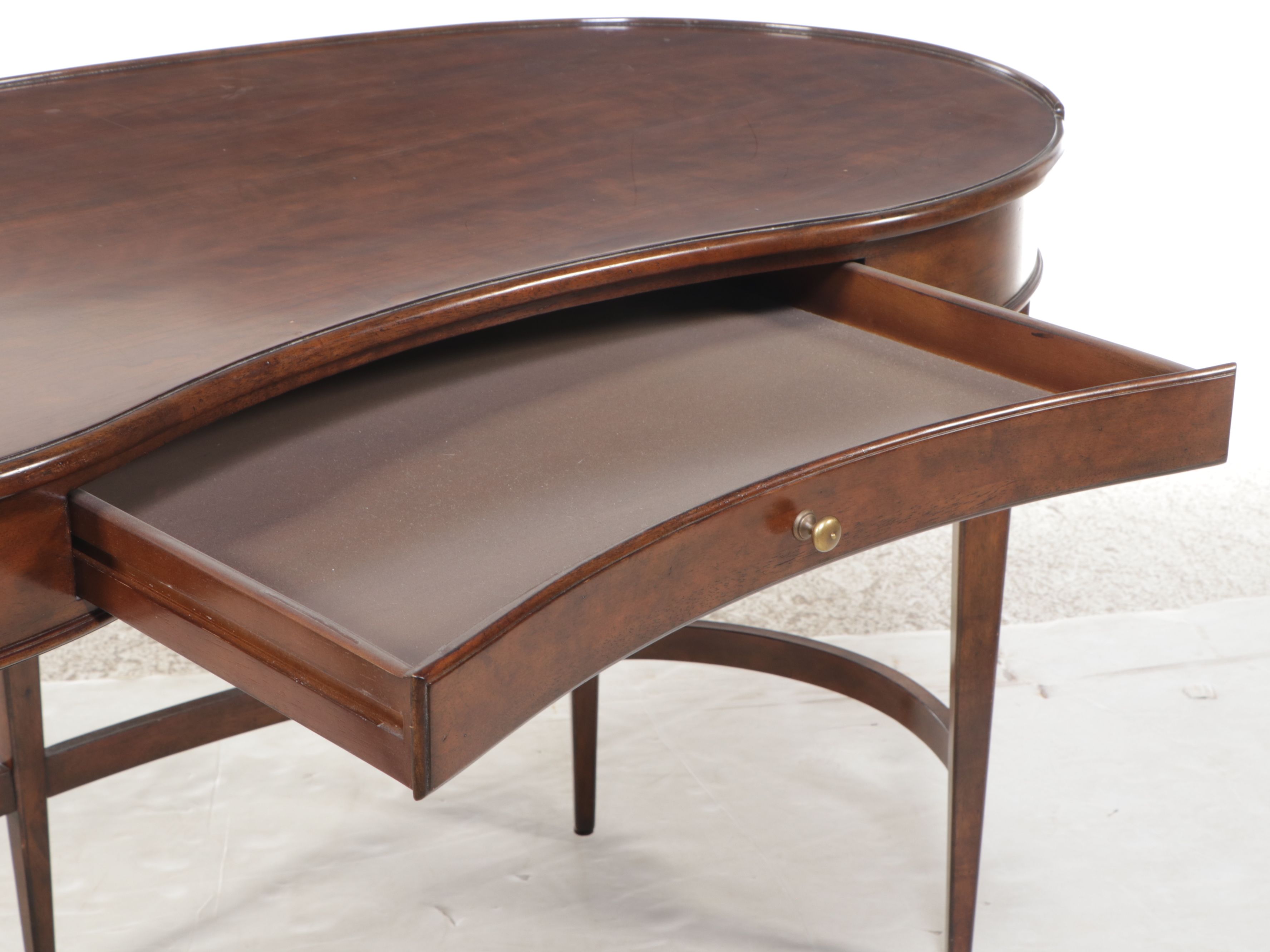 Woodbridge "Marseille" Mahogany Finish Kidney Desk