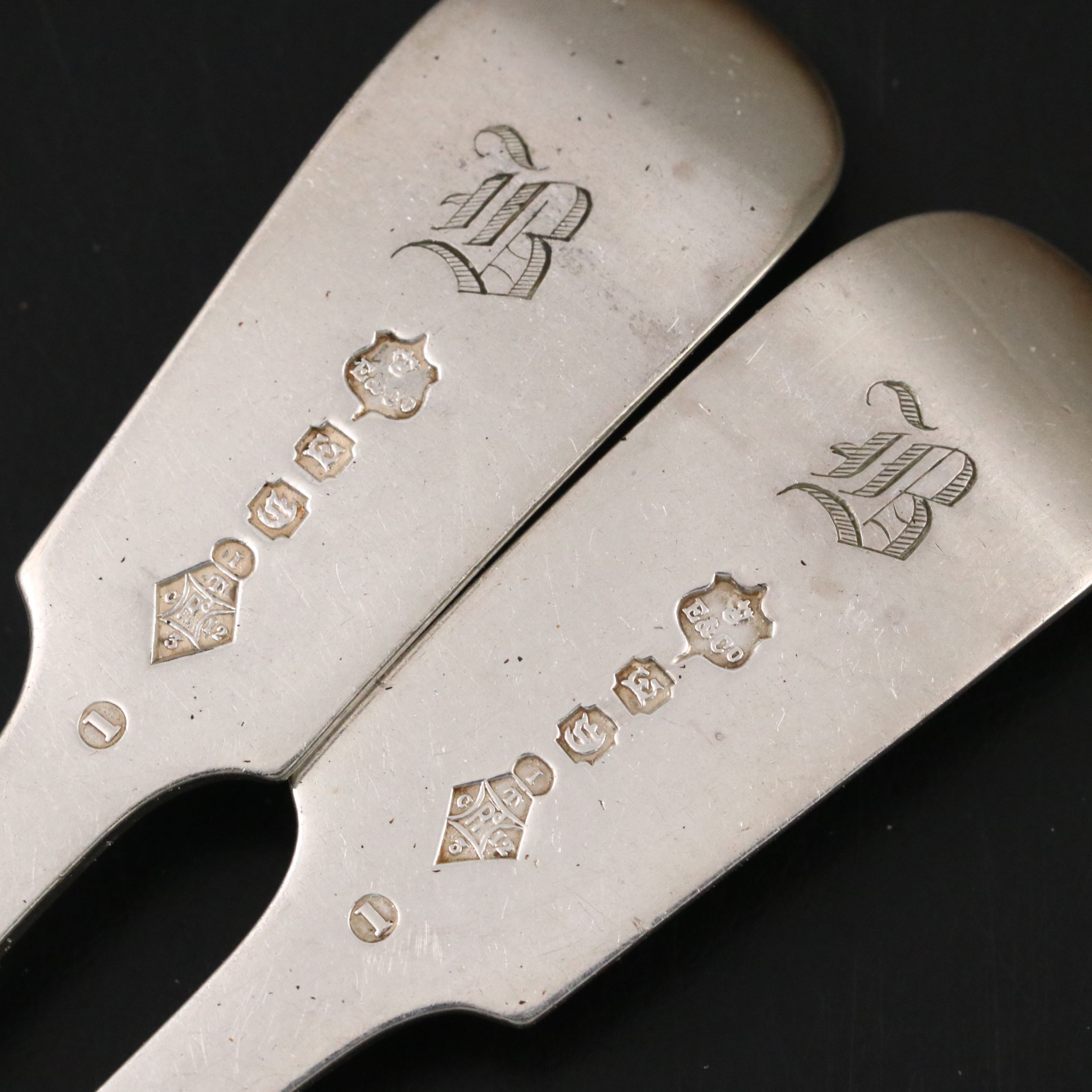 Elkington & Co. English Silver Plate Forks with R. Wallace Forks