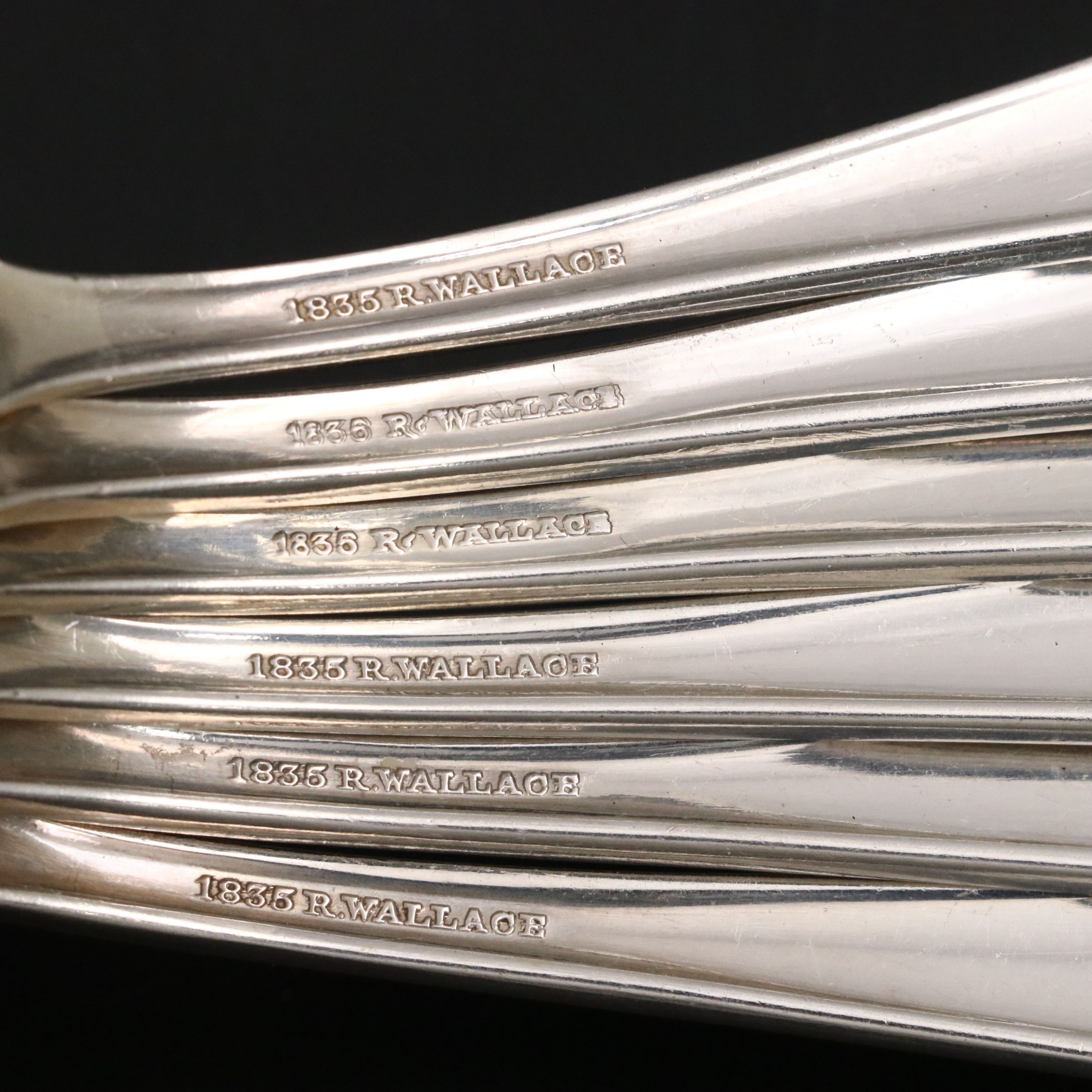 Elkington & Co. English Silver Plate Forks with R. Wallace Forks