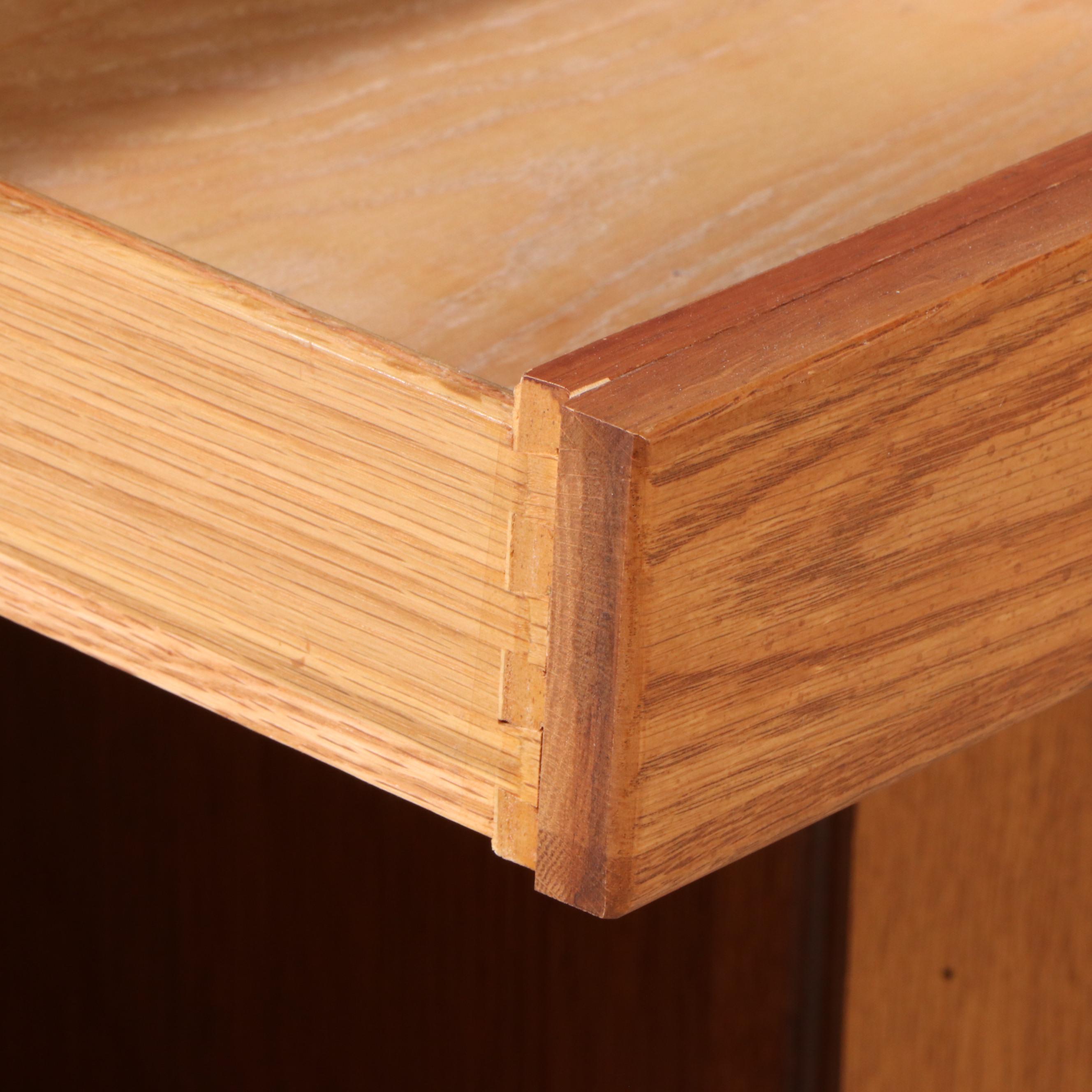 Arts & Crafts Style Oak Nightstands