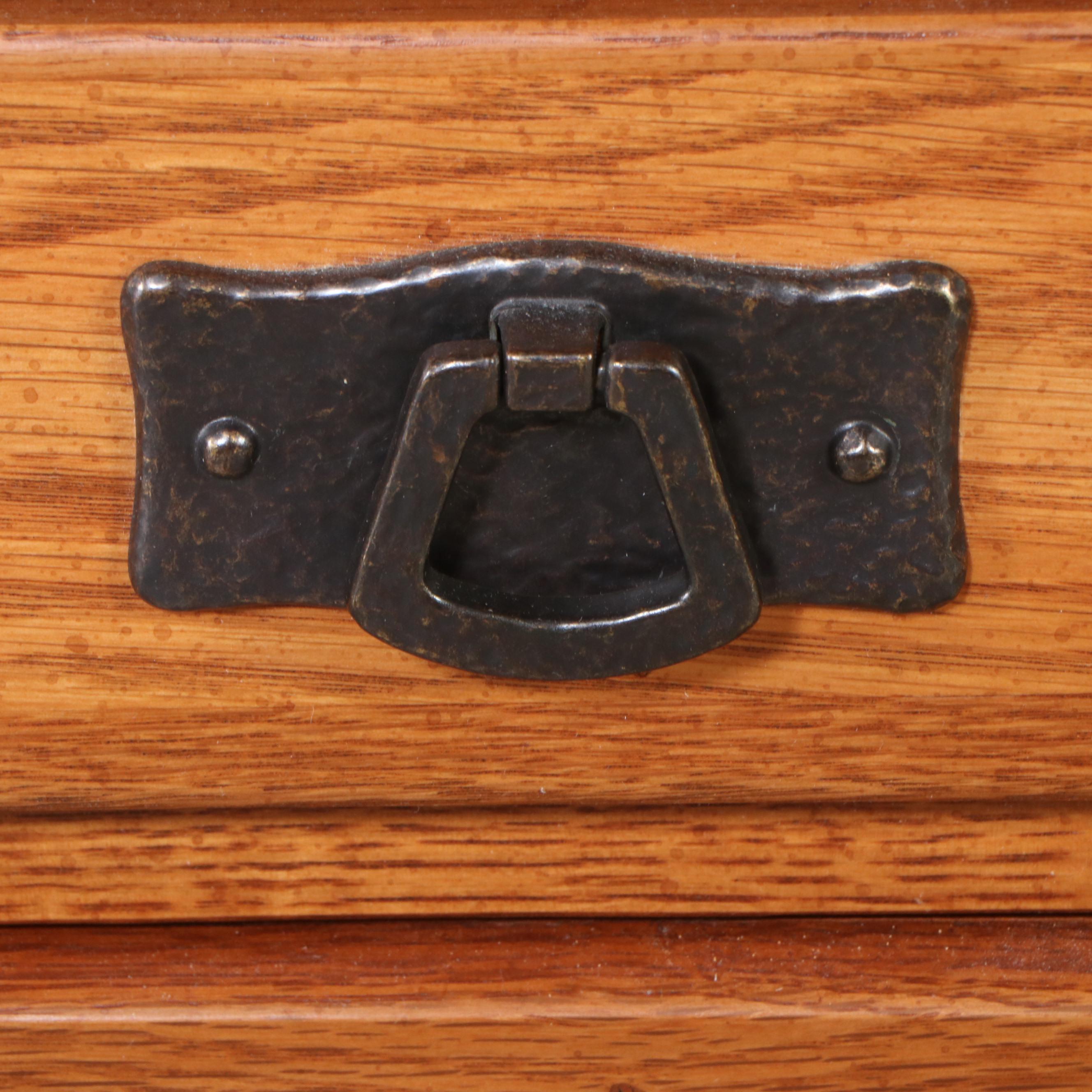 Arts & Crafts Style Oak Nightstands