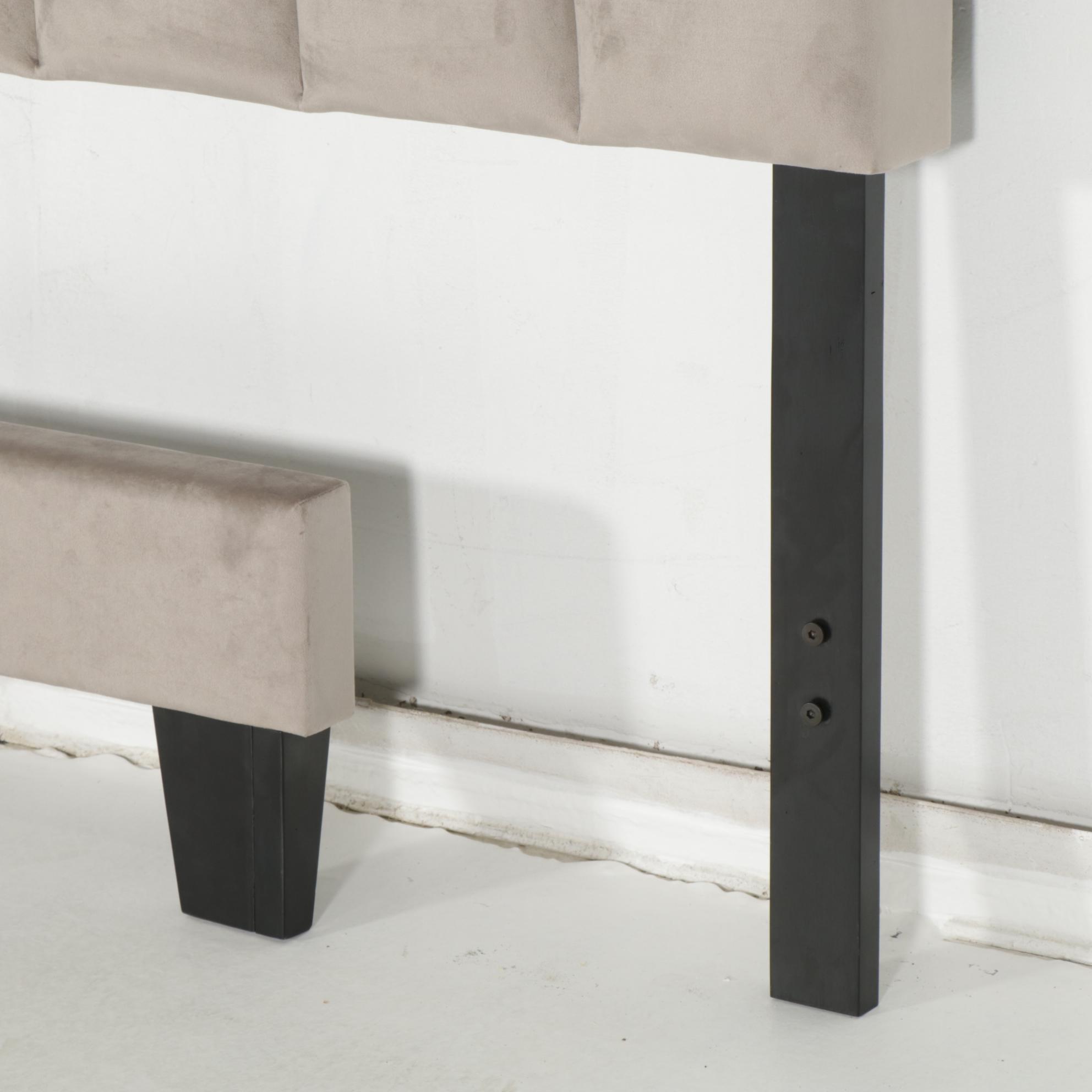 Crown Mark Contemporary Upholstered Queen Size Bed Frame, 2021