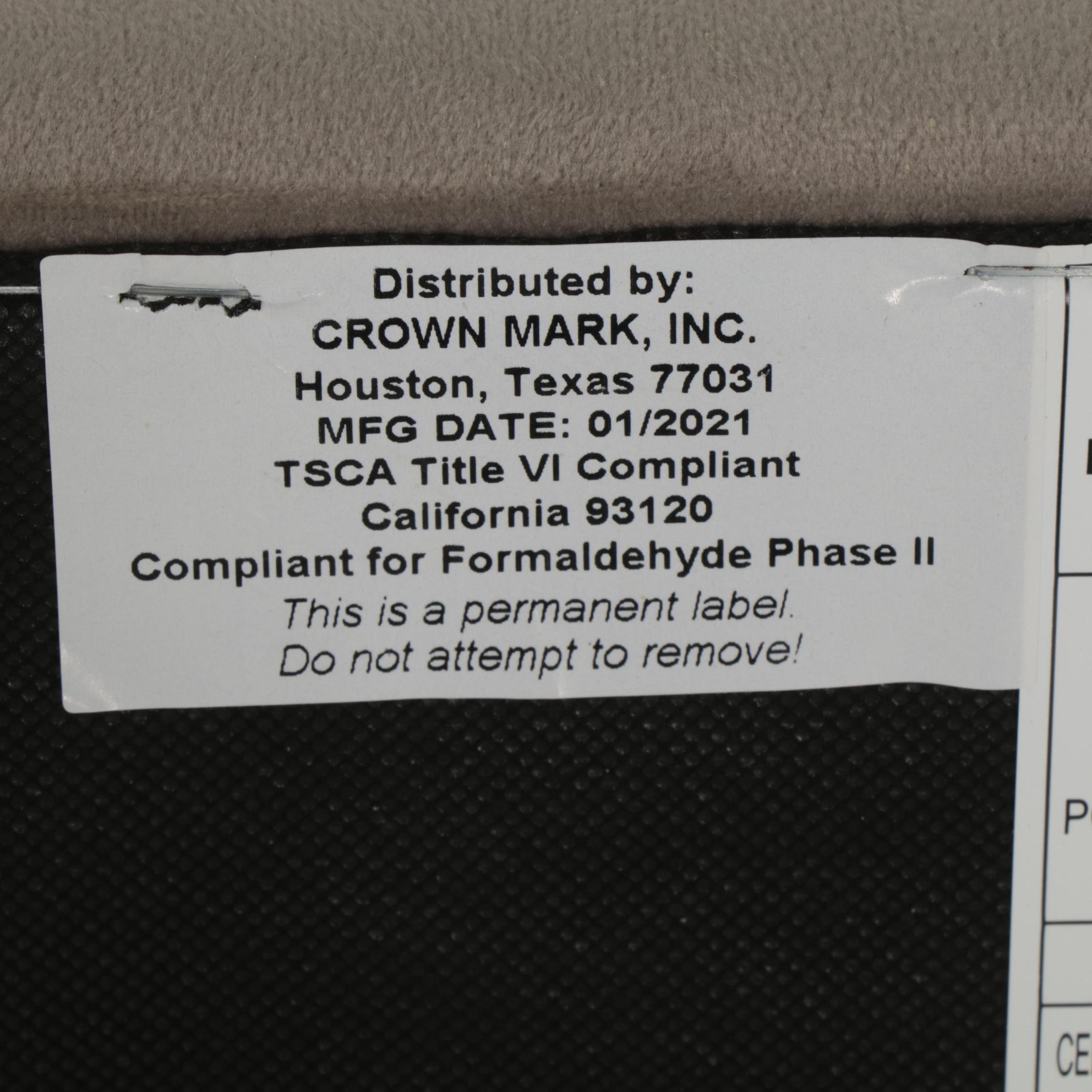 Crown Mark Contemporary Upholstered Queen Size Bed Frame, 2021