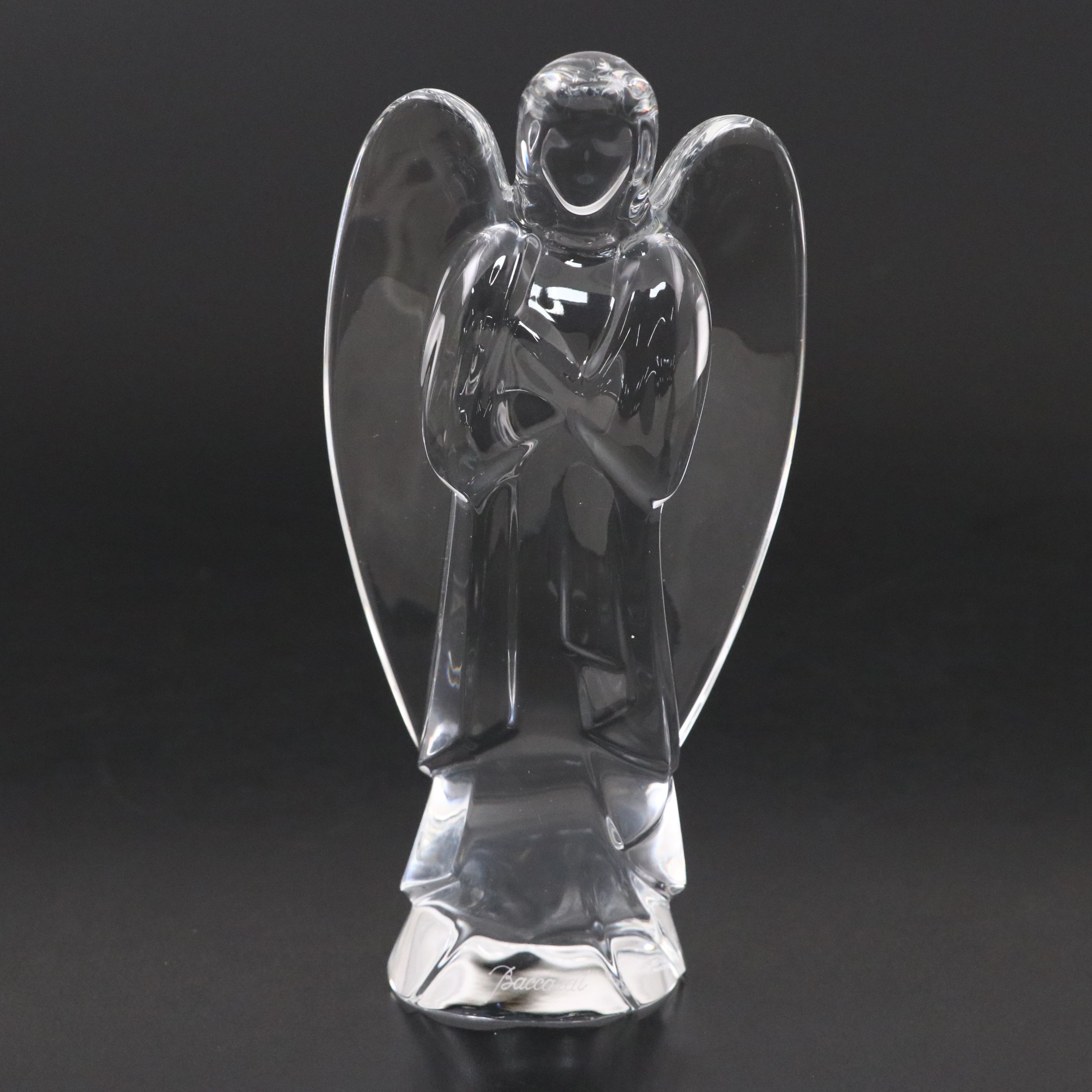 Baccarat "Angel with Arms Folded" Crystal Figurine